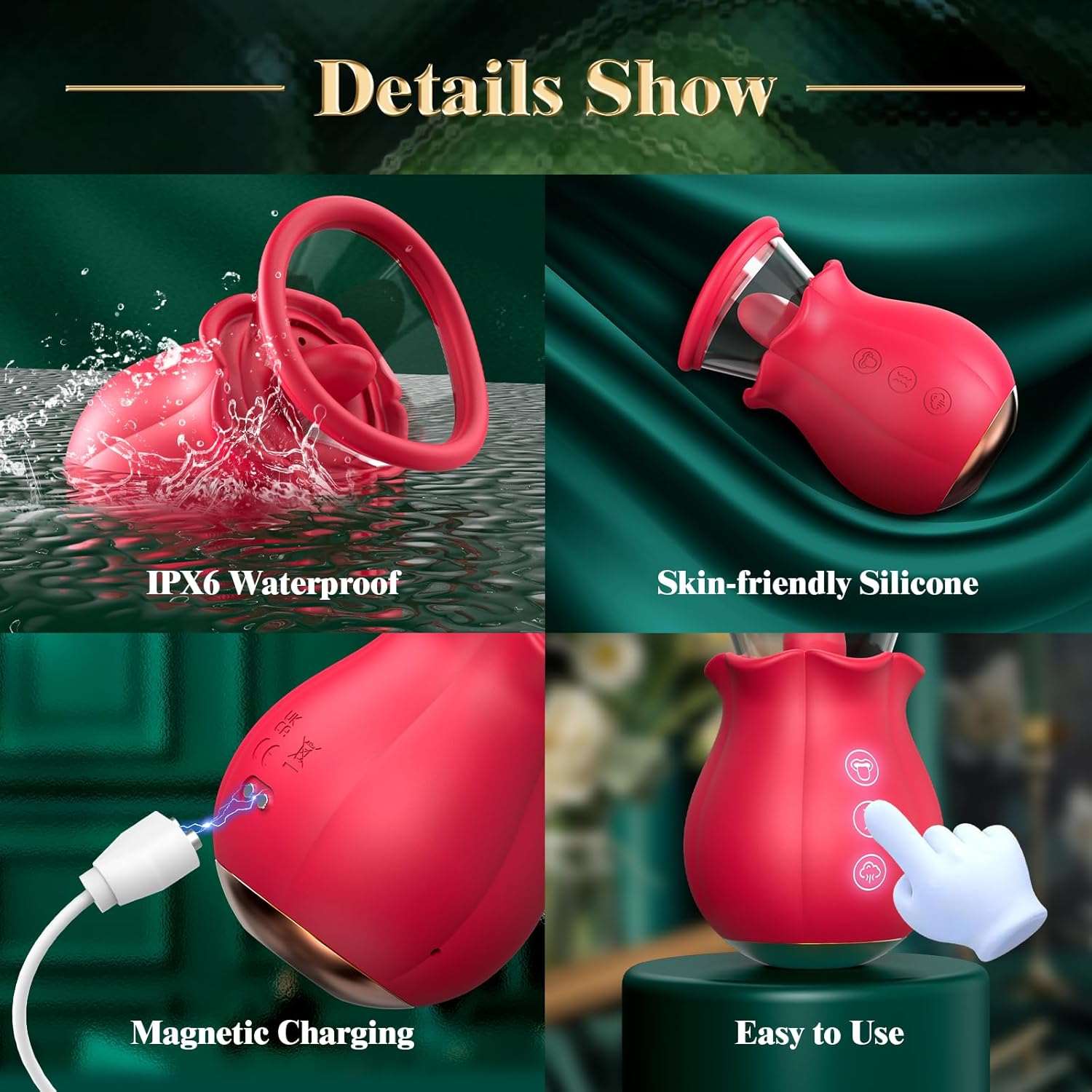 Blooming Rose Clitoral Suction Vibrator - Image 5