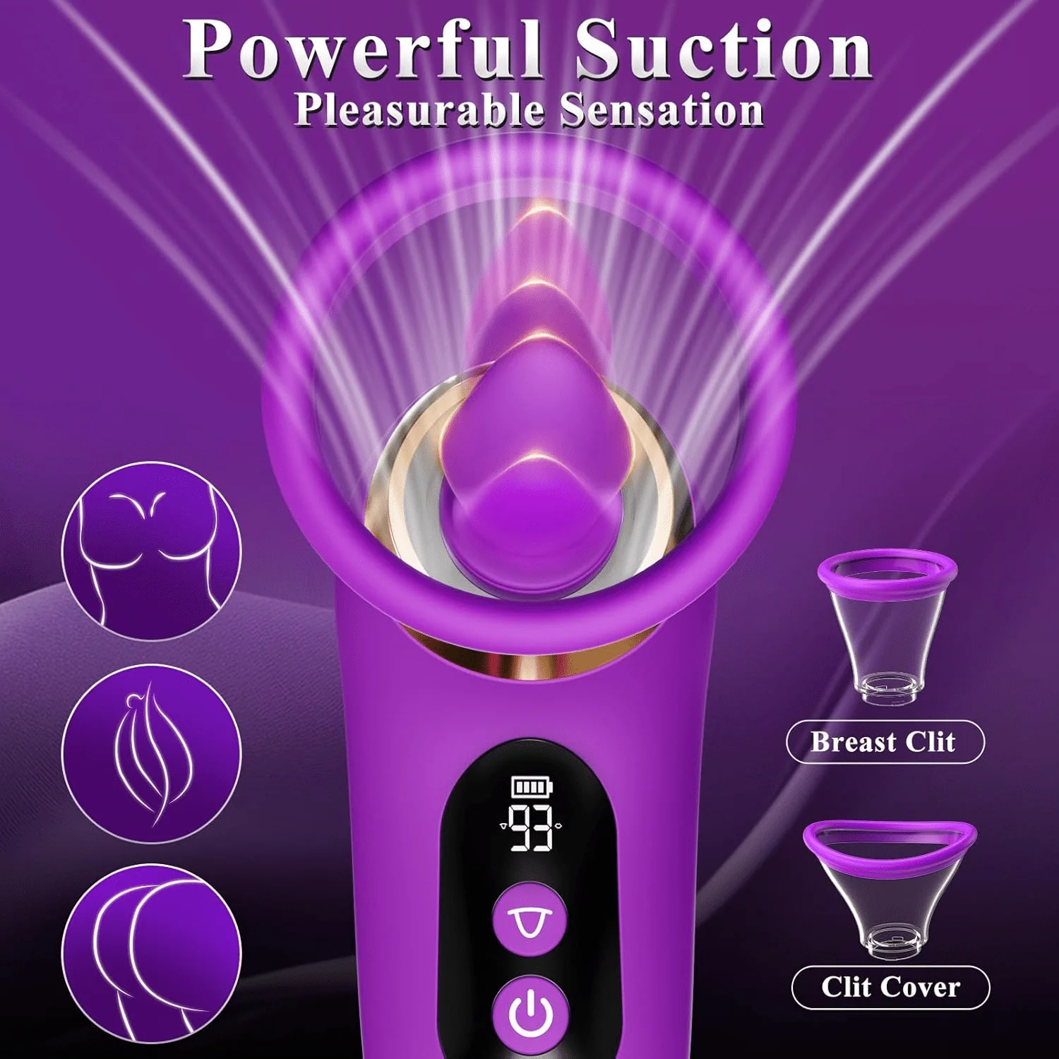 Auraluxe AI Sync Wand Clitoral Sucker LCD App Waterproof - Image 3