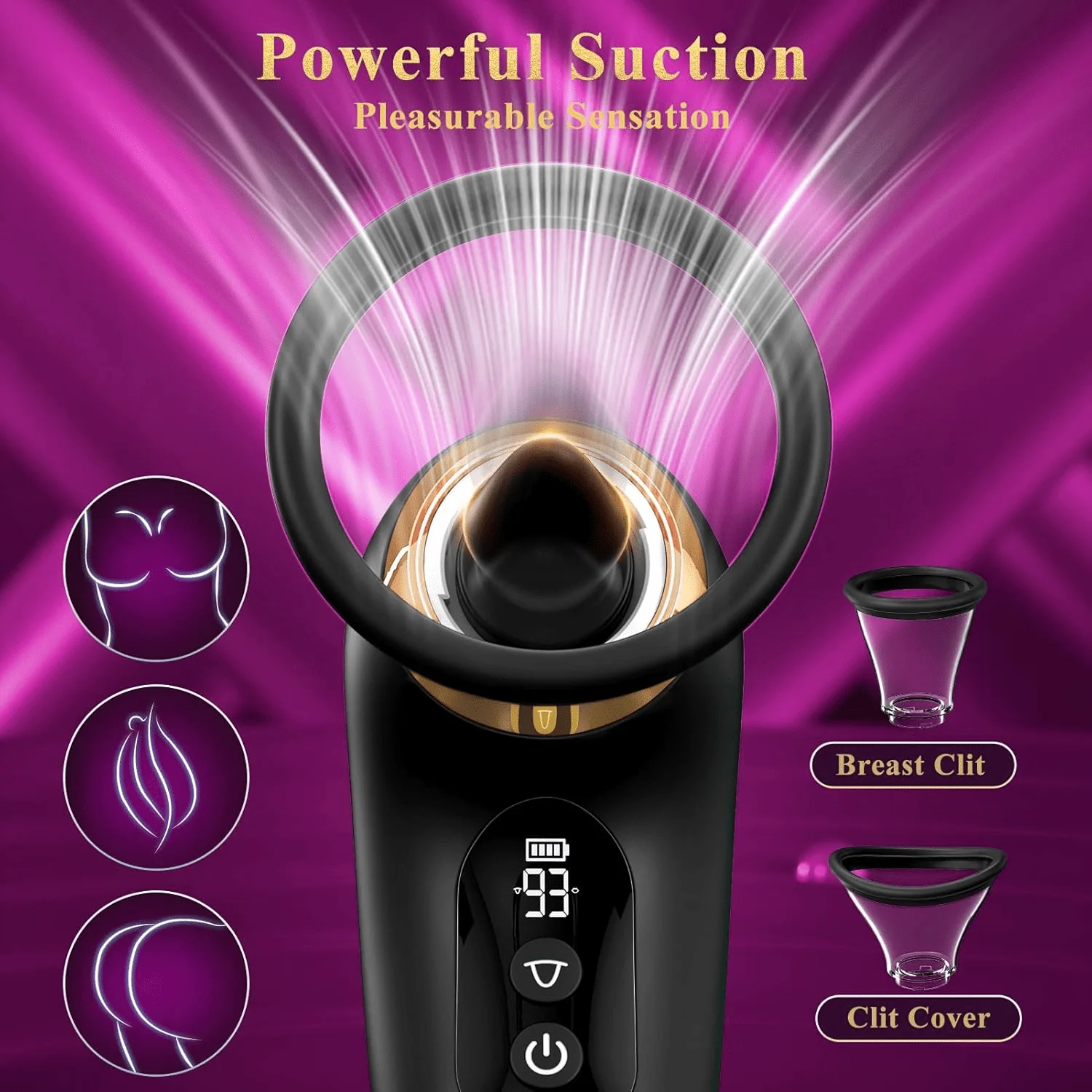 ObsidiaSync AI Rose Wand Clit Sucker LCD App Waterproof - Image 4