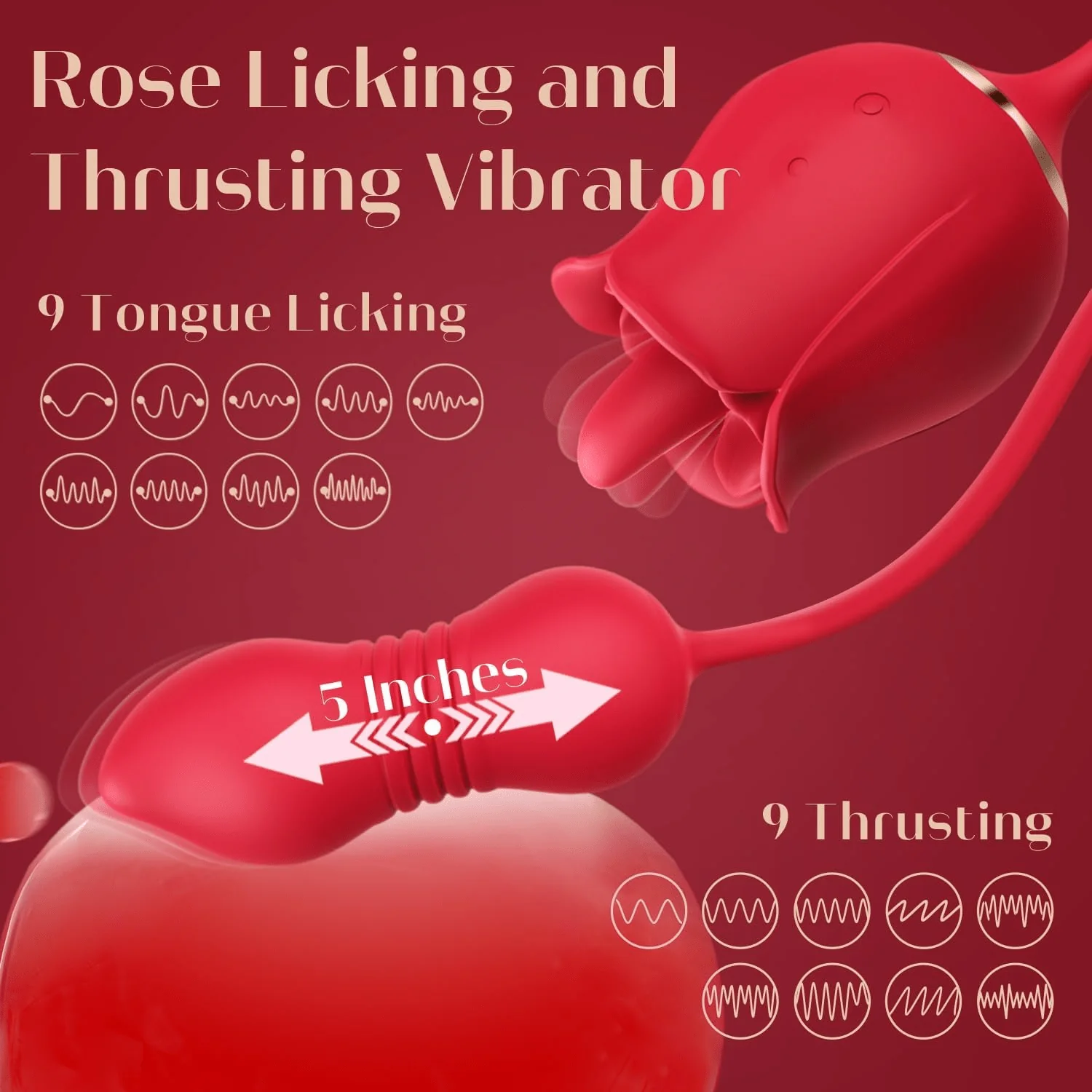 RoselleX AI Rose Thrust Vibrator 9 Lick 9 Thrust - Image 7