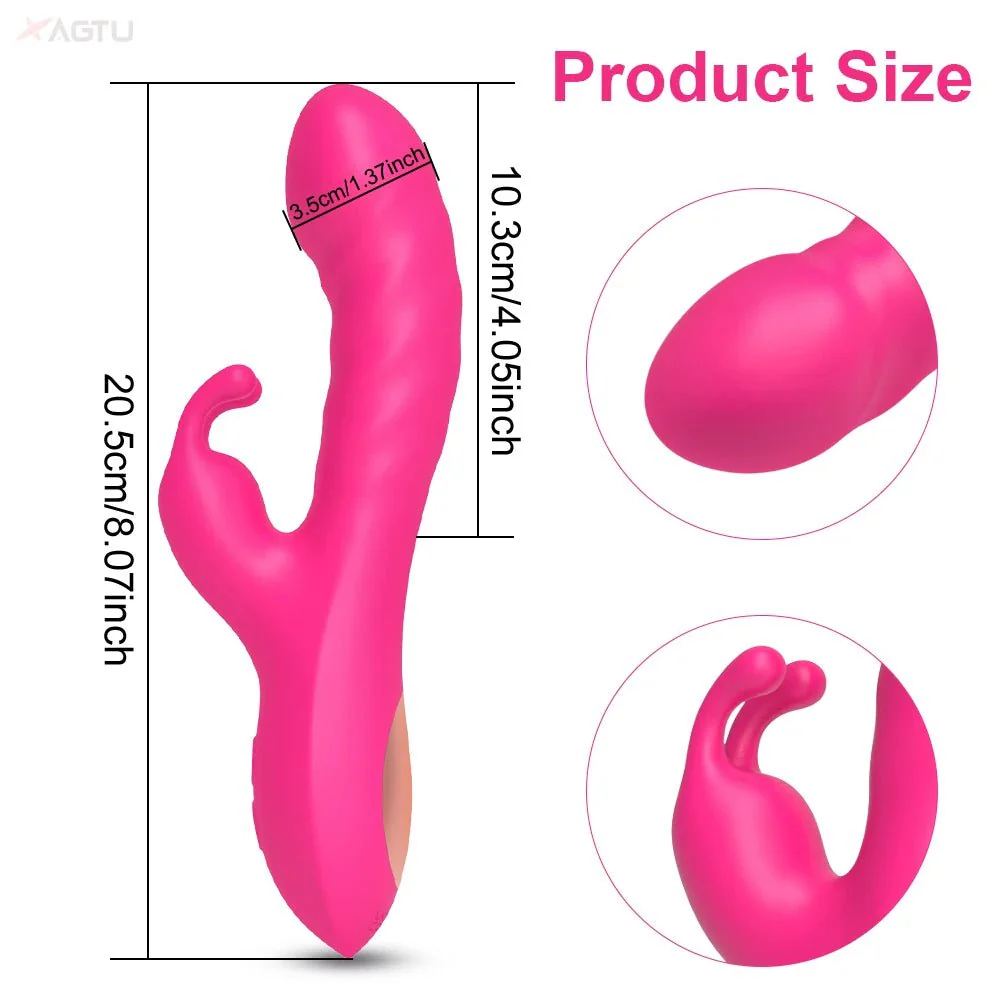 RoseThrust Royale Rabbit Thrusting Vibrator 10 Modes - Image 4