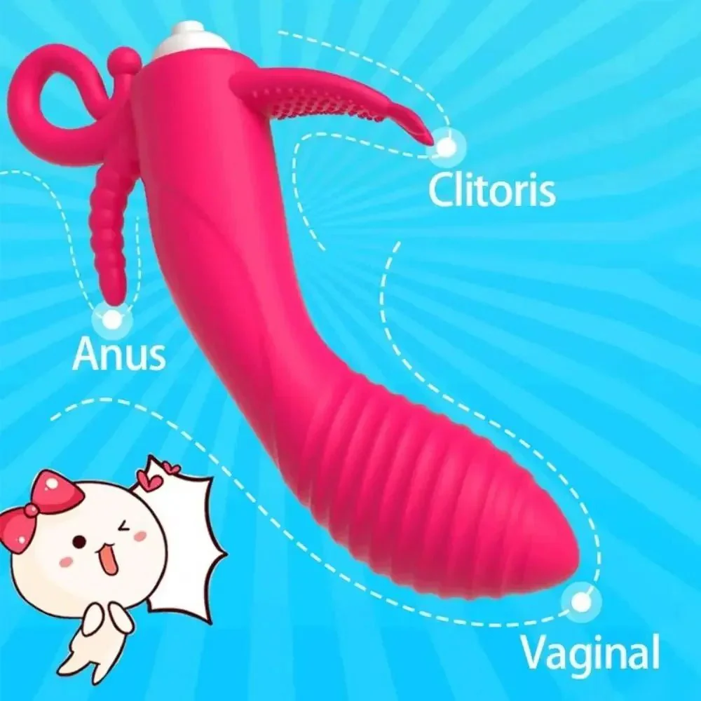 RoseWave Triple Stim Dildo Vibrator - Image 3