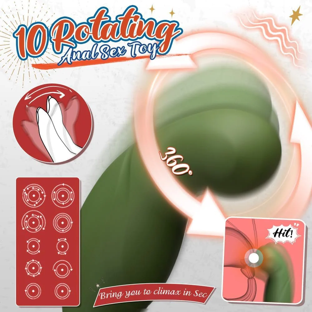 RotateCoreX Rotating Prostate Massager Cock Ring 10 Modes Remote - Image 3
