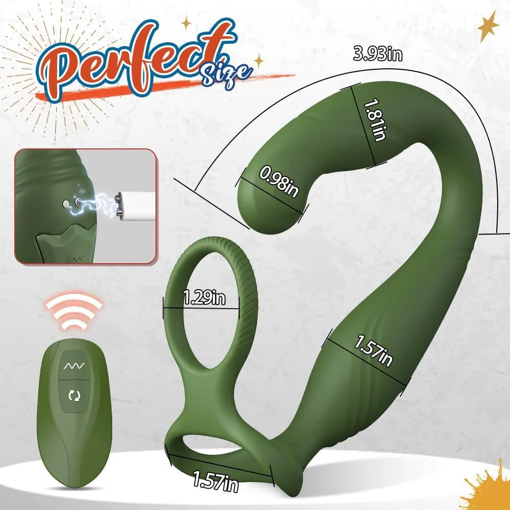 RotateCoreX Rotating Prostate Massager Cock Ring 10 Modes Remote - Image 5