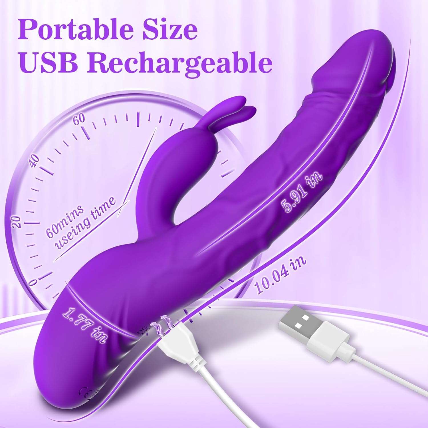 SeductiveCharm Thrusting Rabbit Dildo Vibrator - Image 5