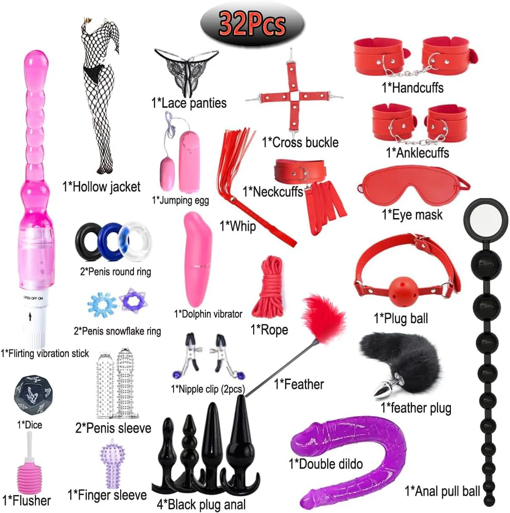 SereneBound BDSM Couples' 32 Pcs Restraint Kit - Image 2