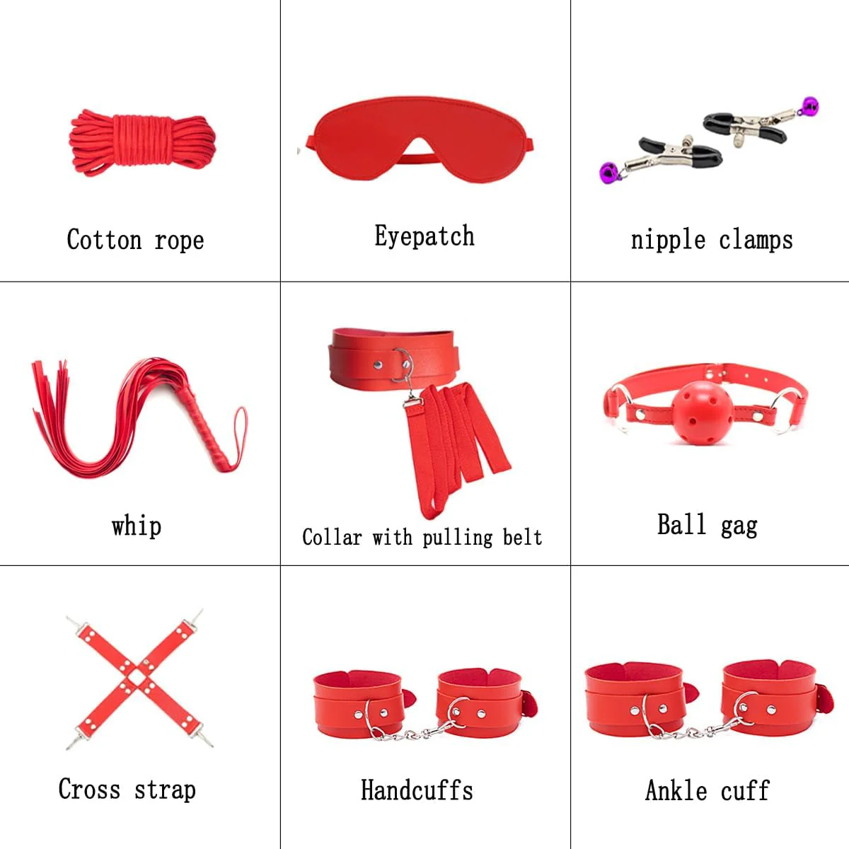 SereneBound BDSM Couples' 32 Pcs Restraint Kit - Image 3