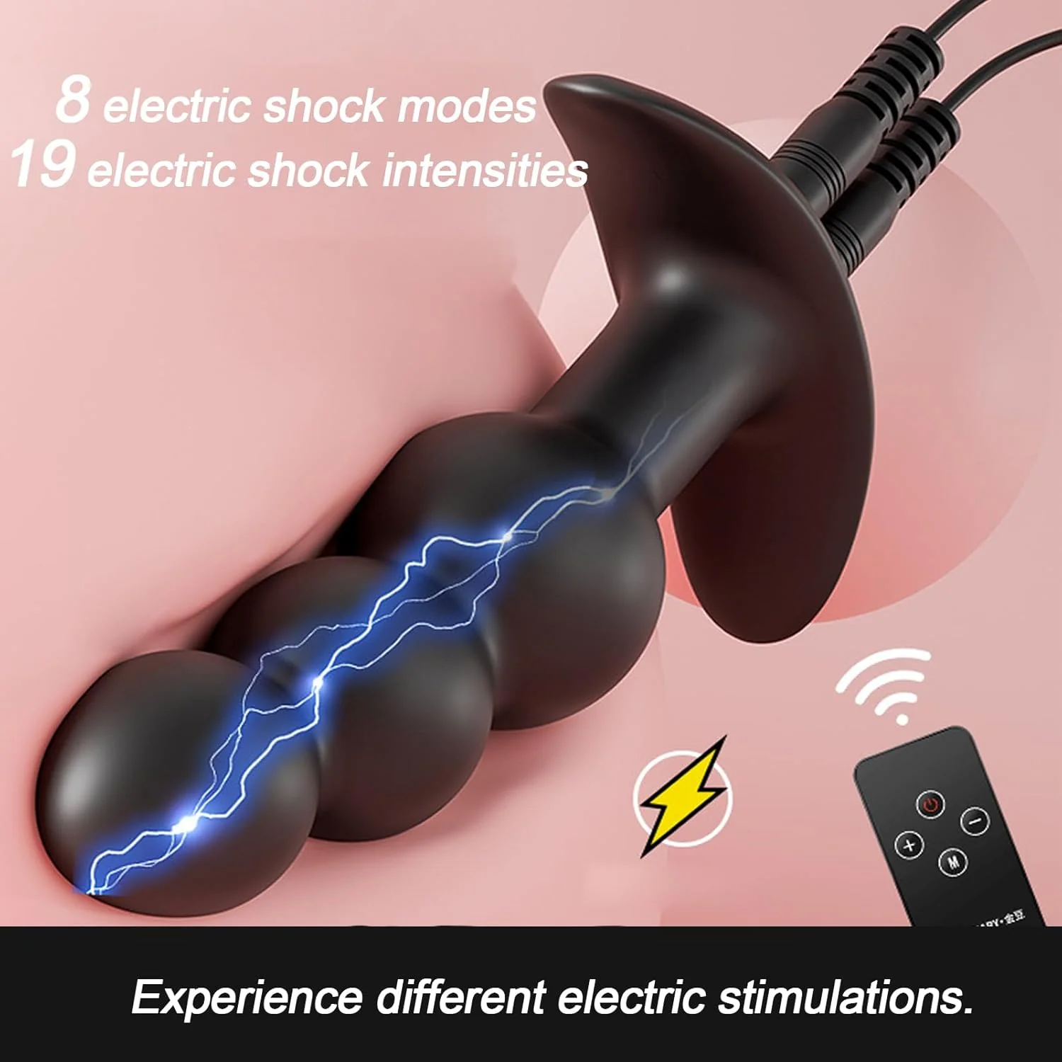 SereneGlow Electric Shock Silicone Anal Beads Plug - Image 3