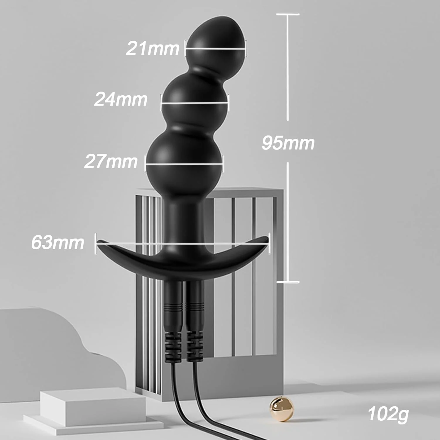 SereneGlow Electric Shock Silicone Anal Beads Plug - Image 4