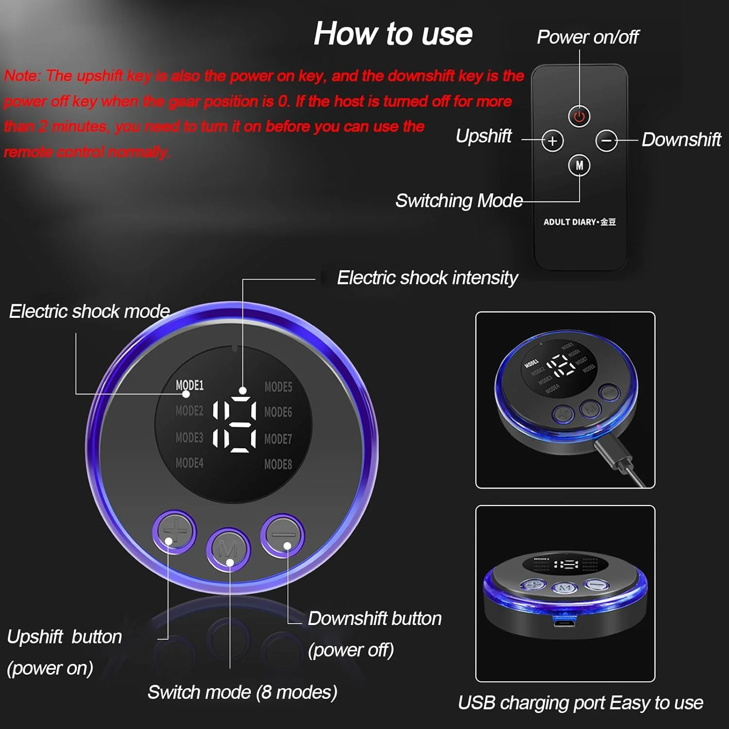 SereneGlow Electric Shock Silicone Anal Beads Plug - Image 5