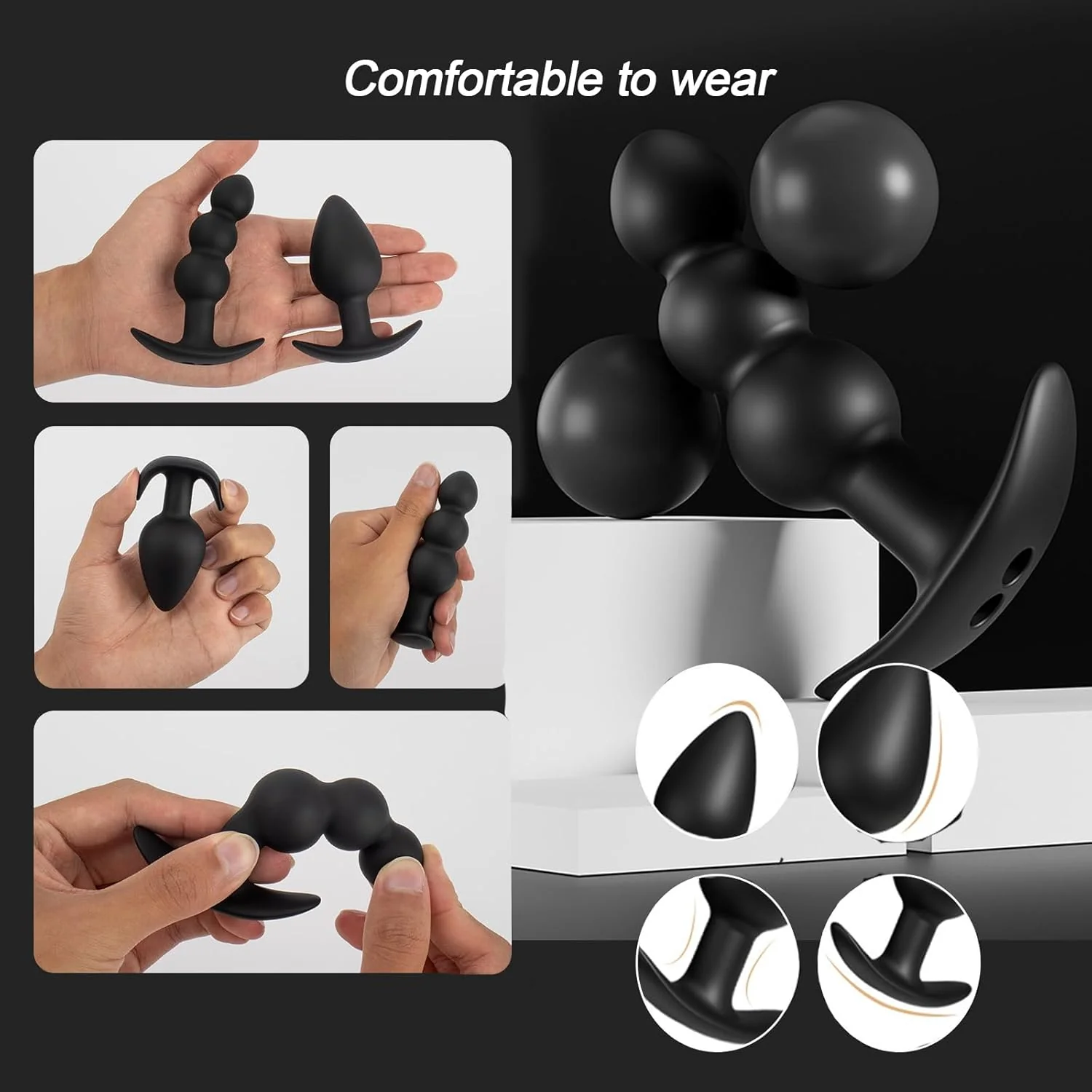 SereneGlow Electric Shock Silicone Anal Beads Plug - Image 7