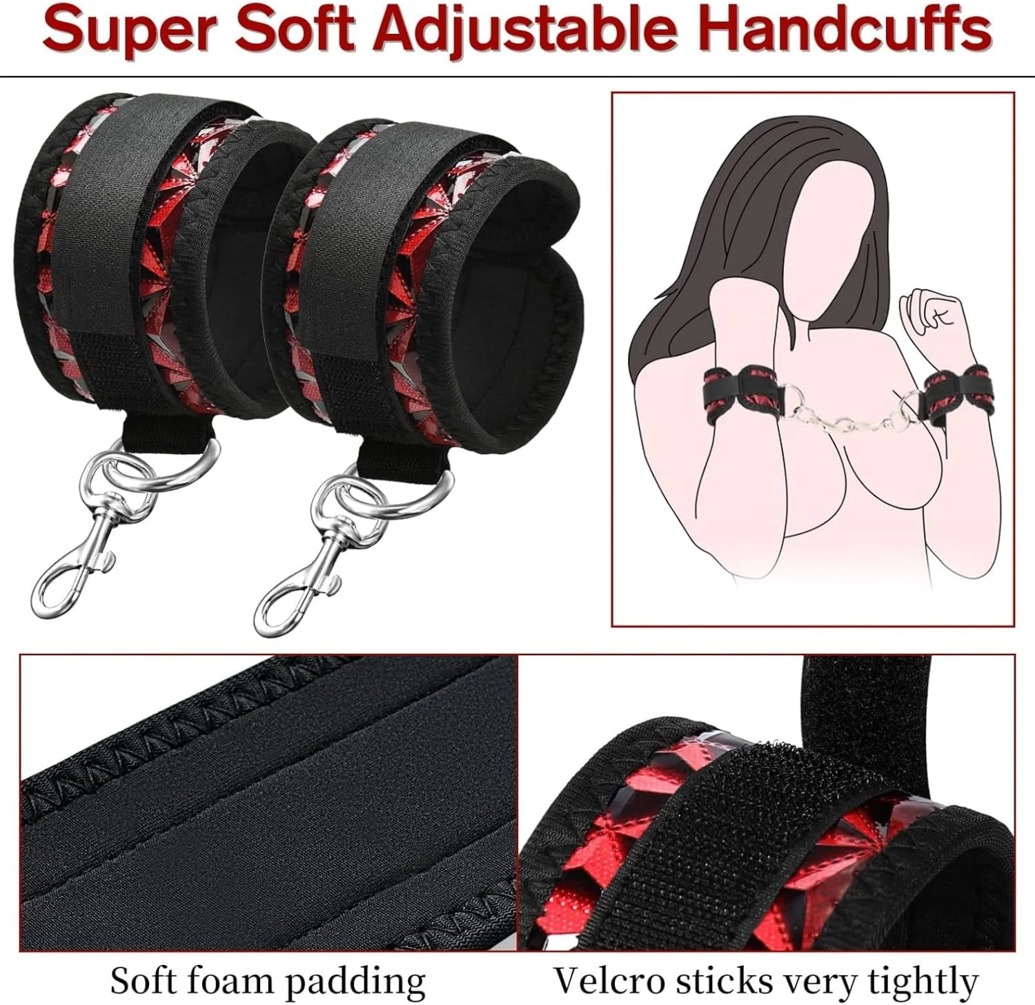 DiamondFlex Adjustable Sling Strap BDSM Kit with Cuffs - Image 2