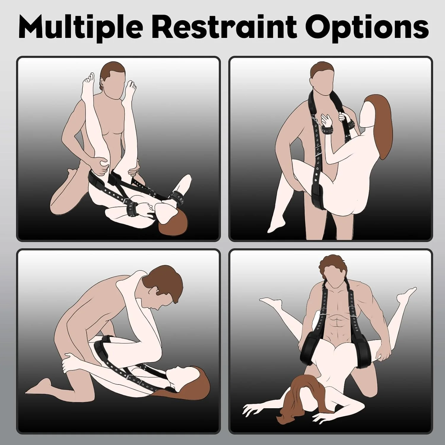 GripLink Neck to Thigh Sling Strap BDSM Kit - Image 4
