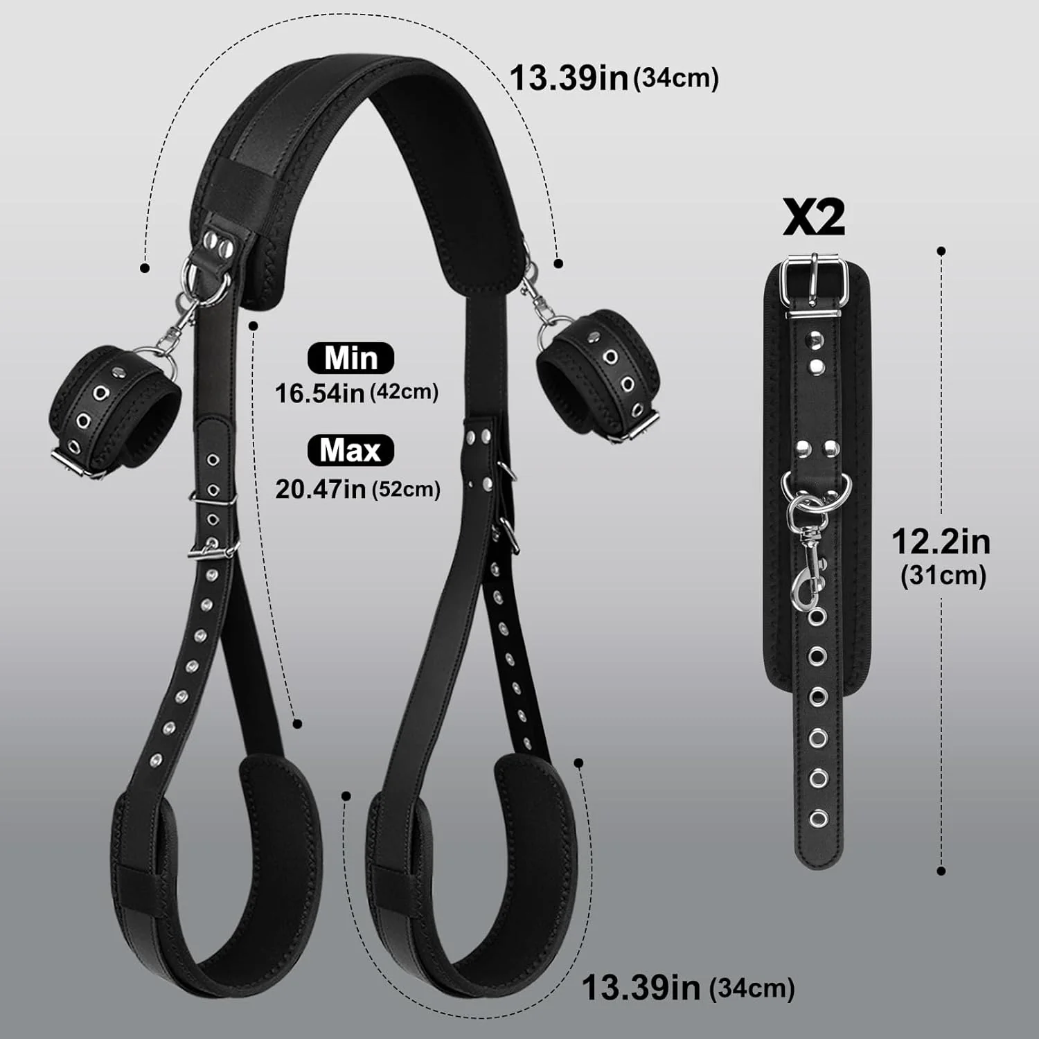 GripLink Neck to Thigh Sling Strap BDSM Kit - Image 6