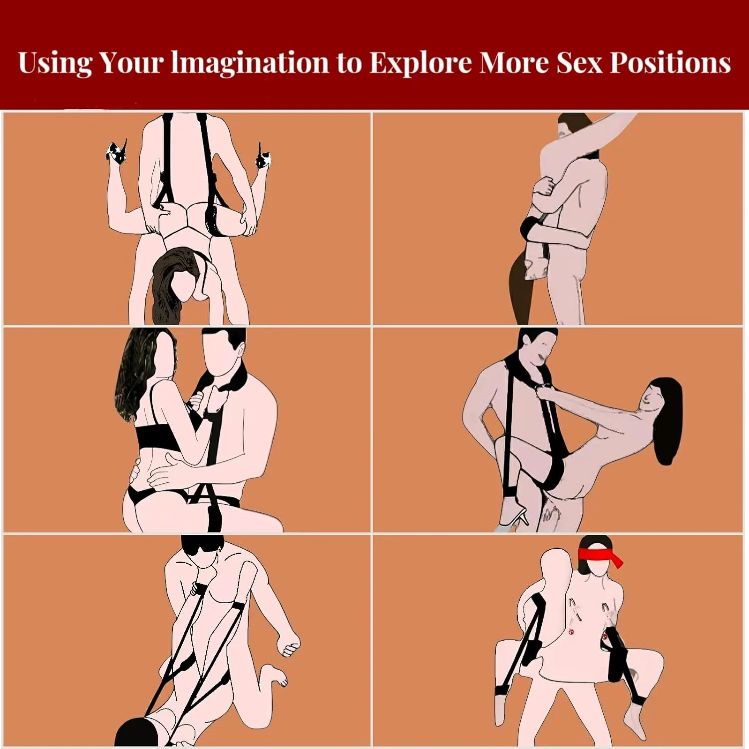 OpenForm Adjustable Sex Sling BDSM Kit Cuffs - Image 4