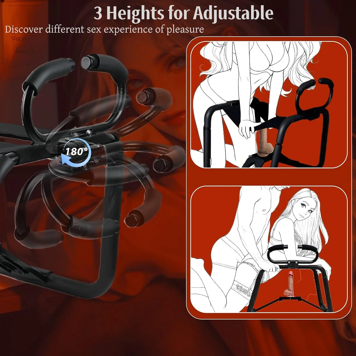 TitanAxis Heavy Duty Sex Chair 800LB with Dildo Mount - Image 3