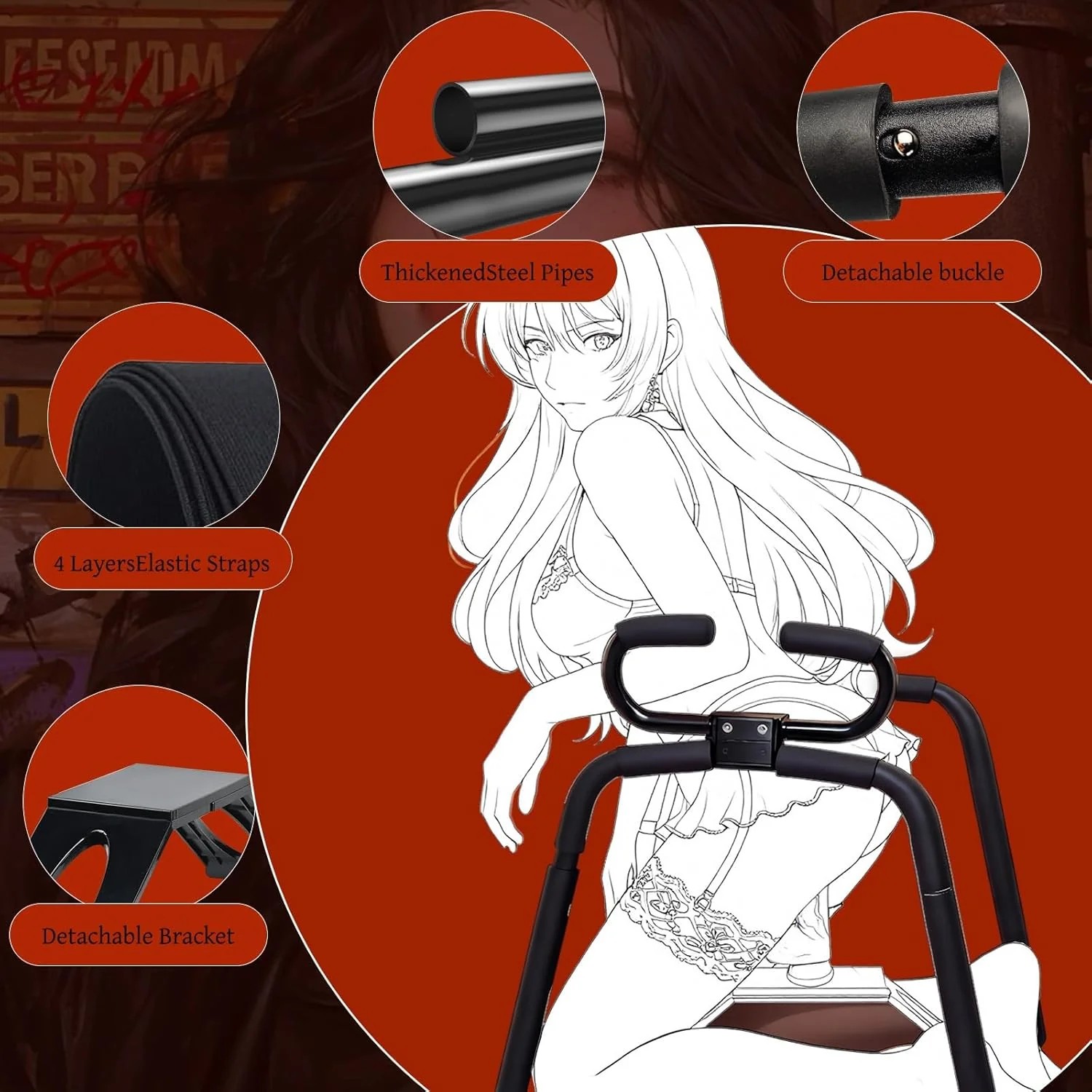 TitanAxis Heavy Duty Sex Chair 800LB with Dildo Mount - Image 4