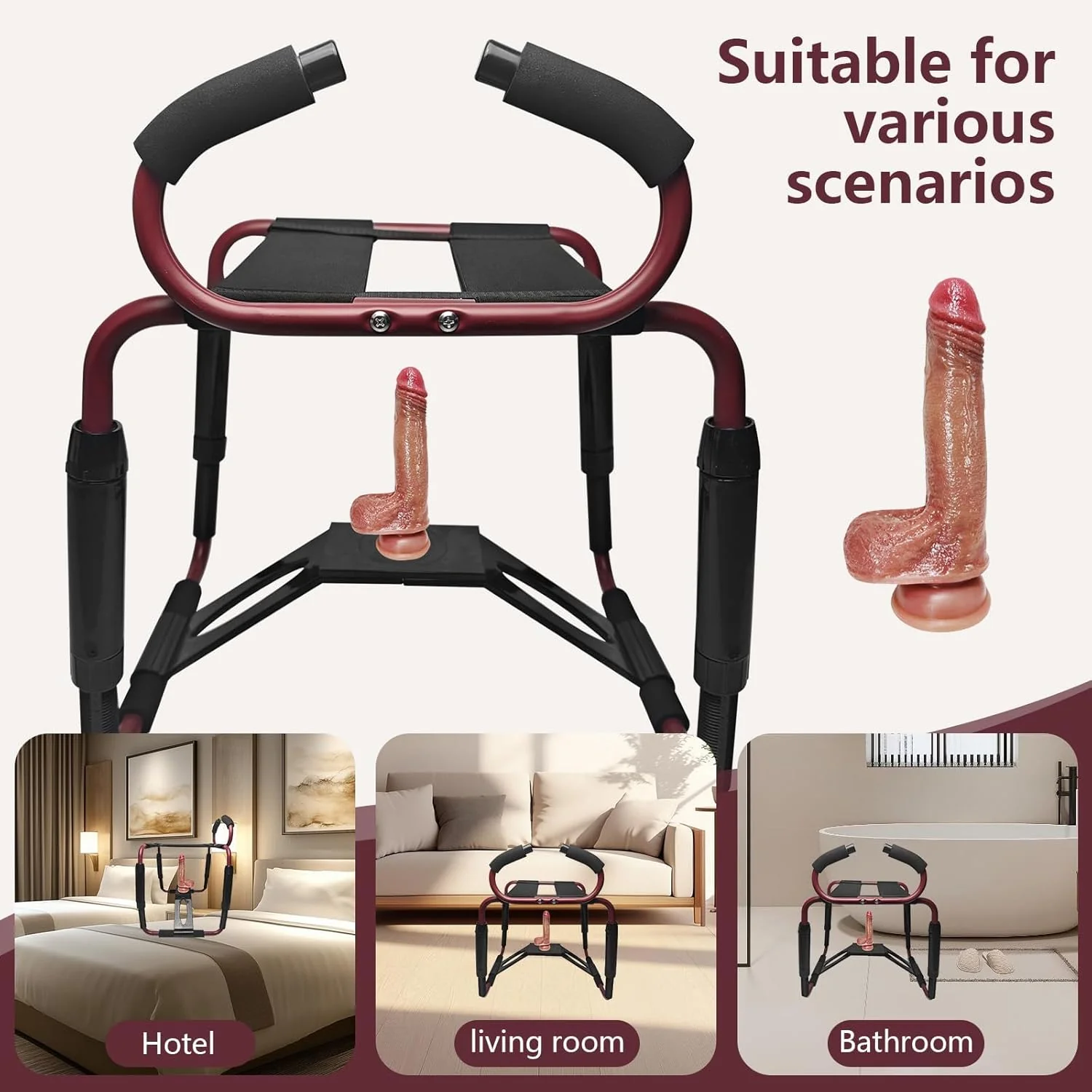 FlexBounce Adjustable Sex Position Chair with Dildo - Image 4