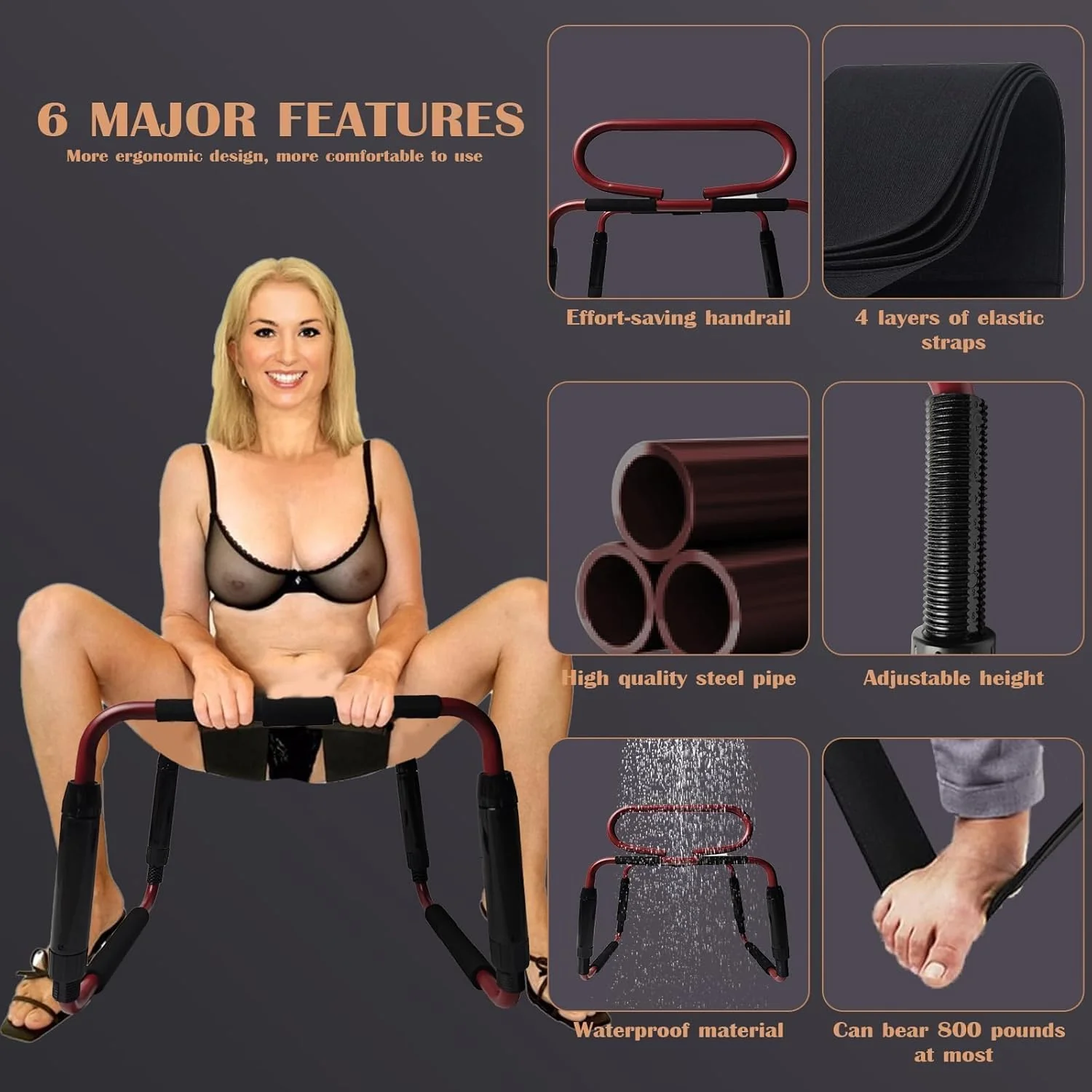 FlexThrone Adjustable Weightless Sex Position Chair - Image 3