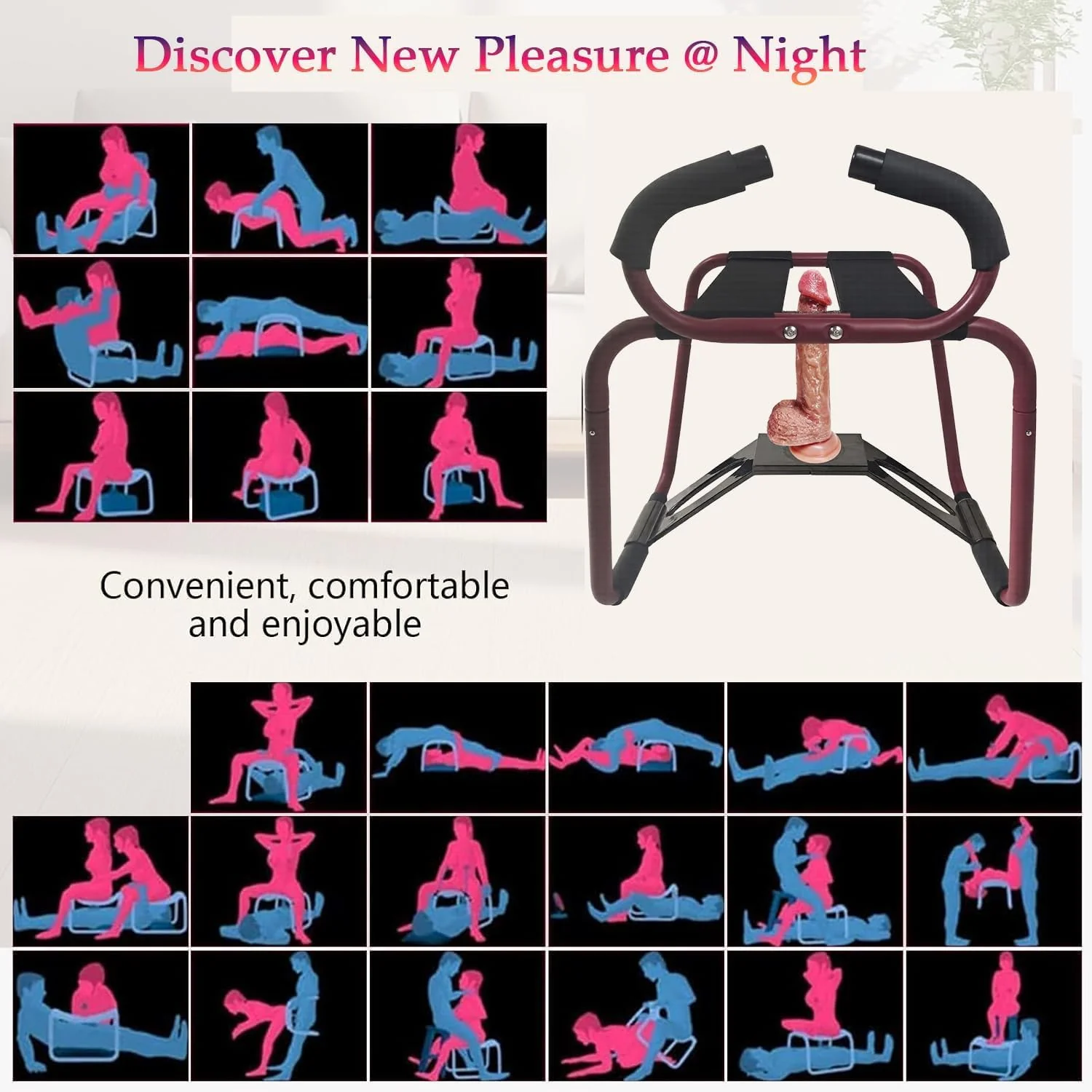 FlexFrame Adjustable Position Aid Chair with Armrests (Red) - Image 3