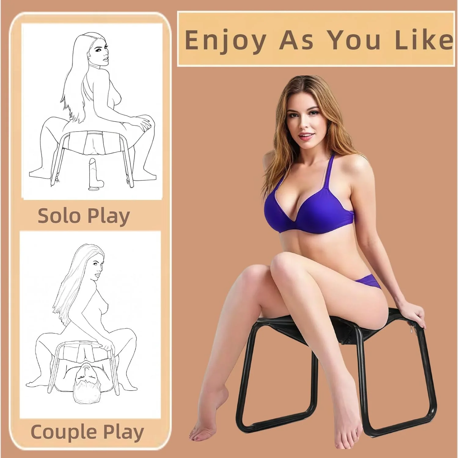 VeloraLift Adjustable Sex Position Stool - Image 2