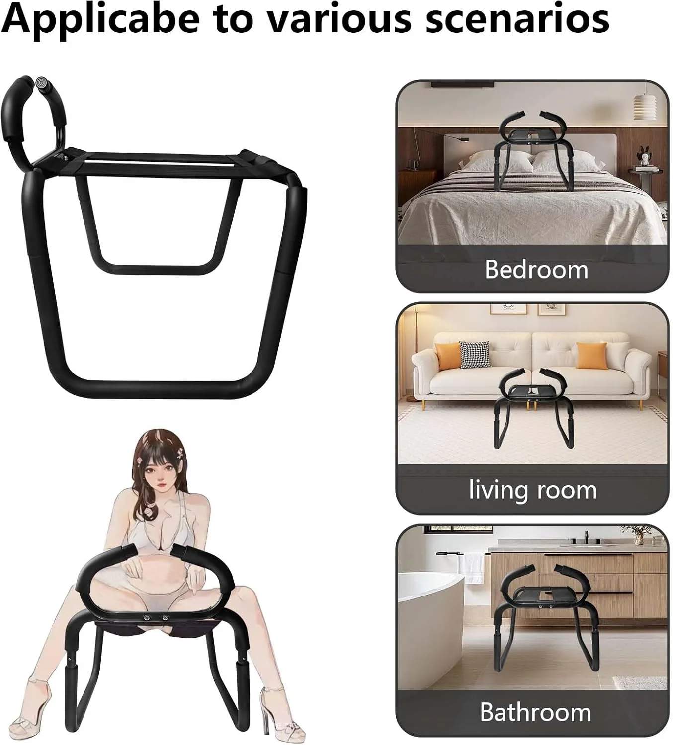 AxisControl Sex Chair with Armrests & Elastic Straps - Image 4