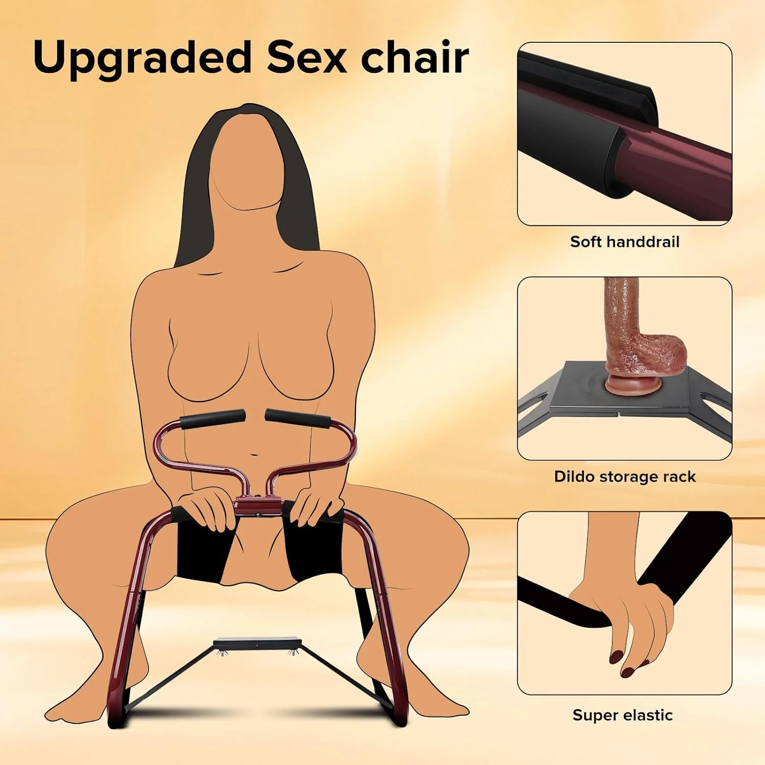 AeroBounce Adjustable Sex Chair with Dildo Mount - Image 2