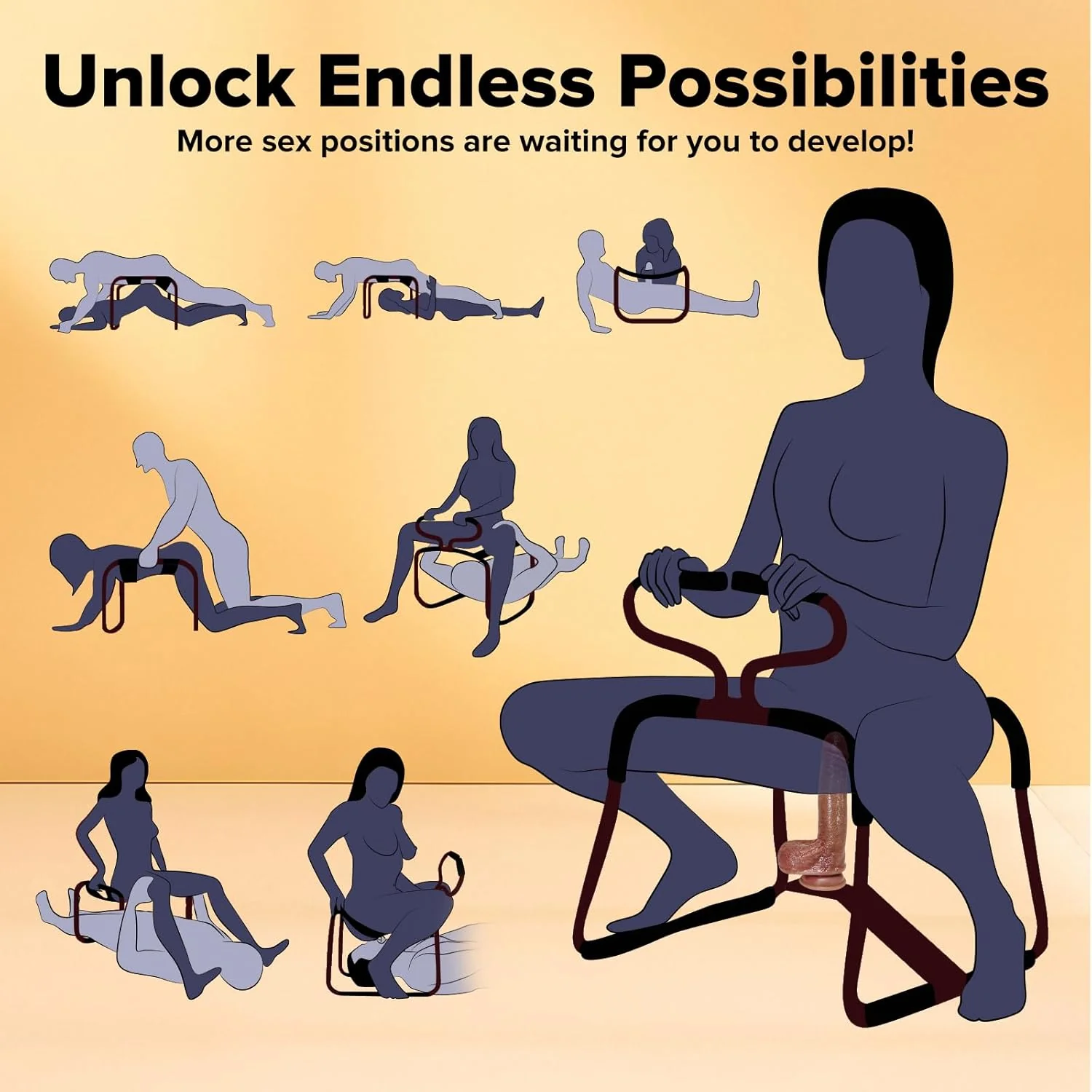 AeroBounce Adjustable Sex Chair with Dildo Mount - Image 4