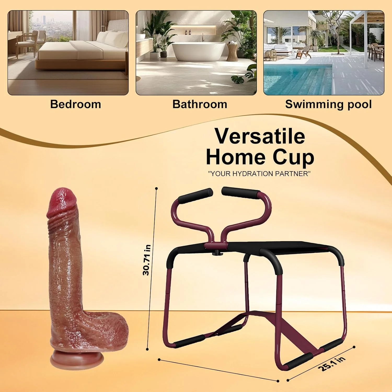 AeroBounce Adjustable Sex Chair with Dildo Mount - Image 5