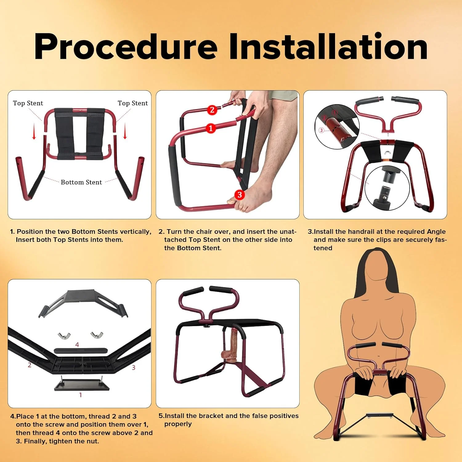 AeroBounce Adjustable Sex Chair with Dildo Mount - Image 7