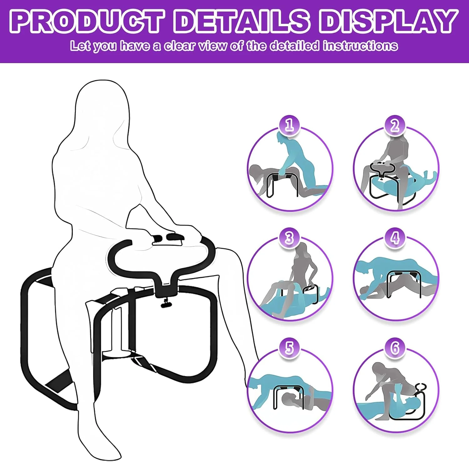 MotionCore Adjustable Bouncing Sex Chair 300LB - Image 6