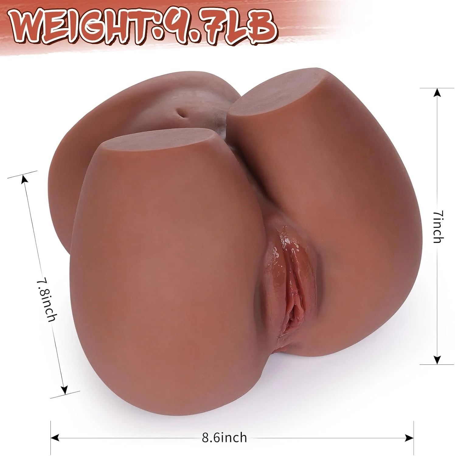 MidnightCurves Black Sex Doll Torso Dual Channel 10LB - Image 4