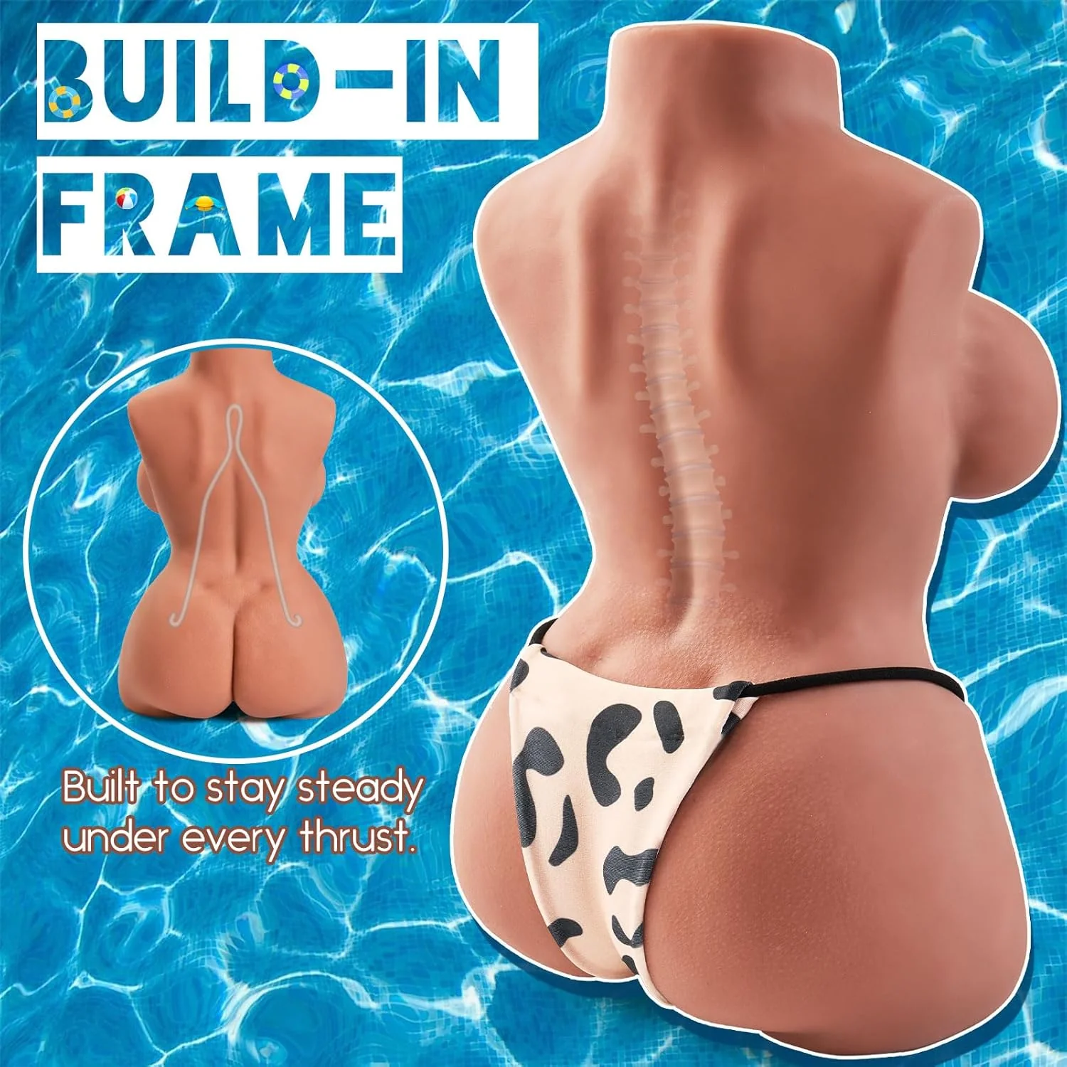 ArcMuse Brown Sex Doll Torso Dual Channel 10.7LB - Image 3