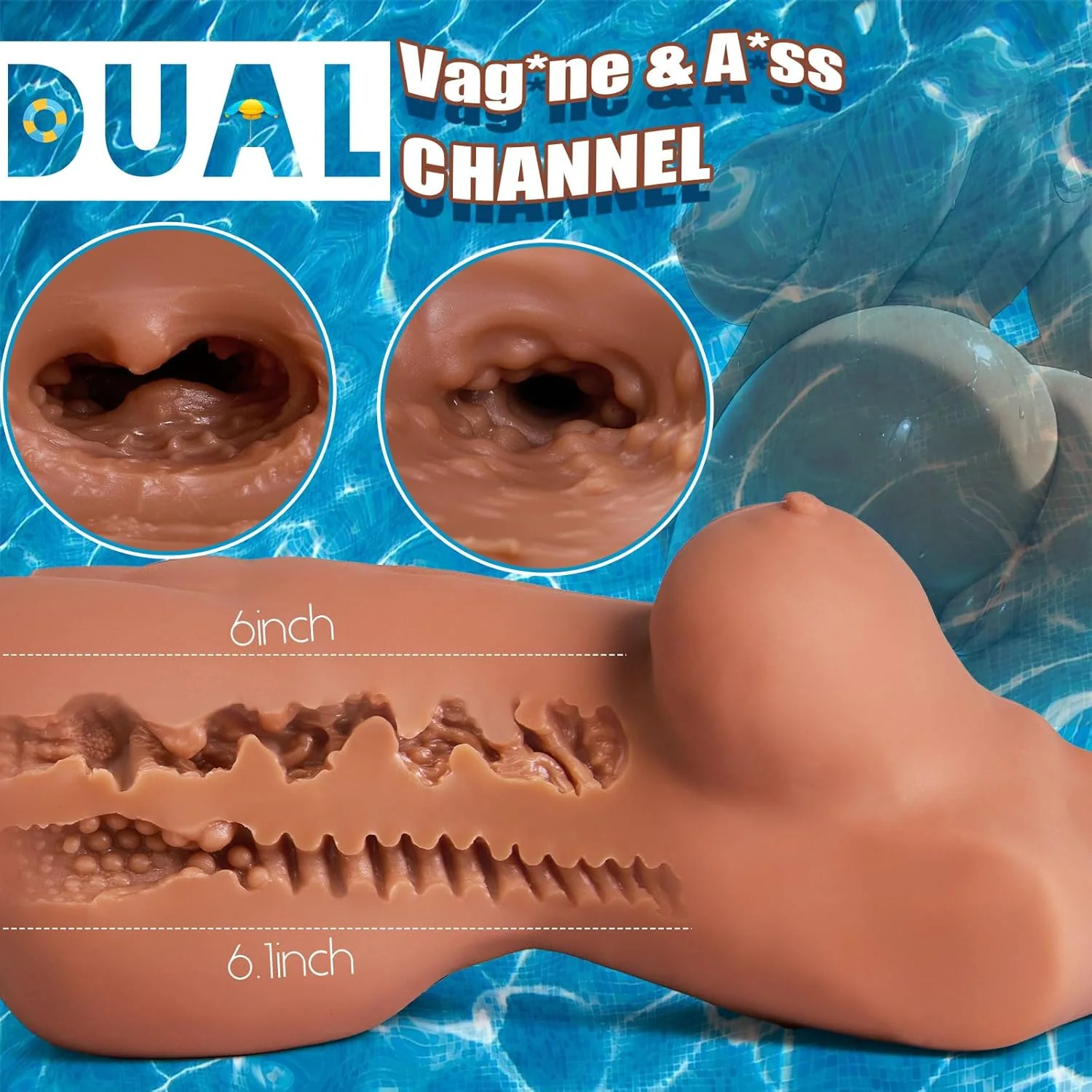 ArcMuse Brown Sex Doll Torso Dual Channel 10.7LB - Image 4