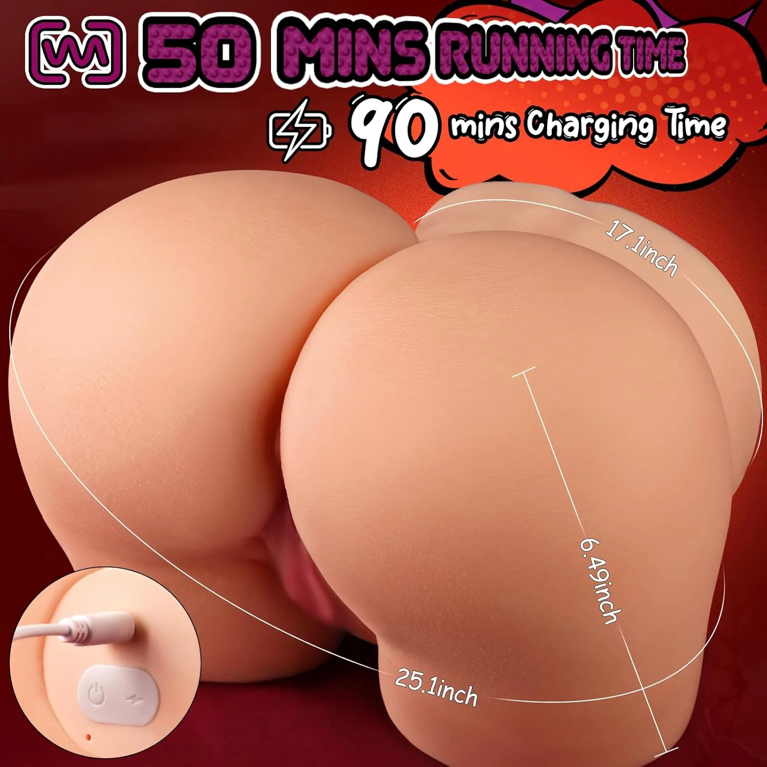 VortexCurve 9.8LB Realistic Sex Doll Suction Vibrating - Image 6