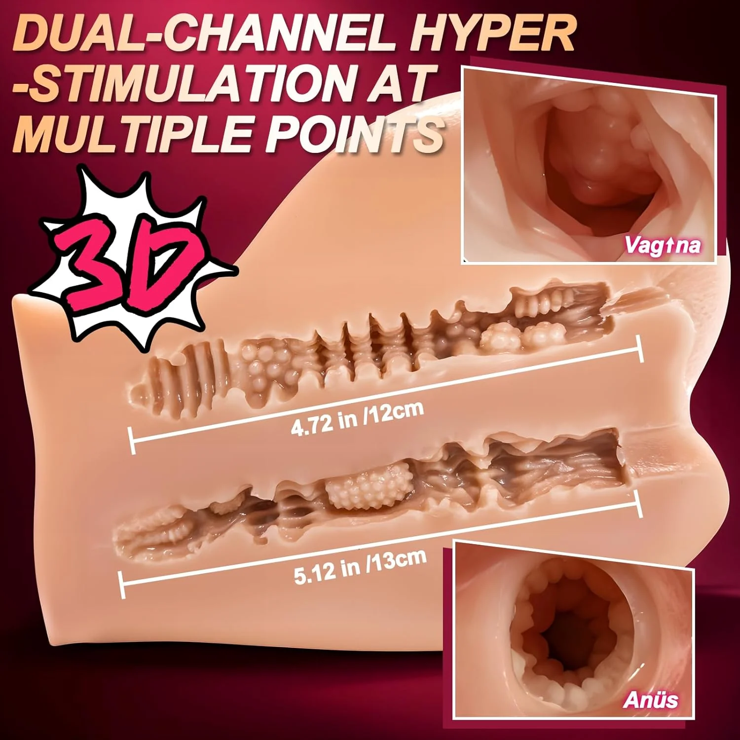 VelvetCore Dual Channel Pocket Pussy Sex Doll 5.9LB Real Feel - Image 3