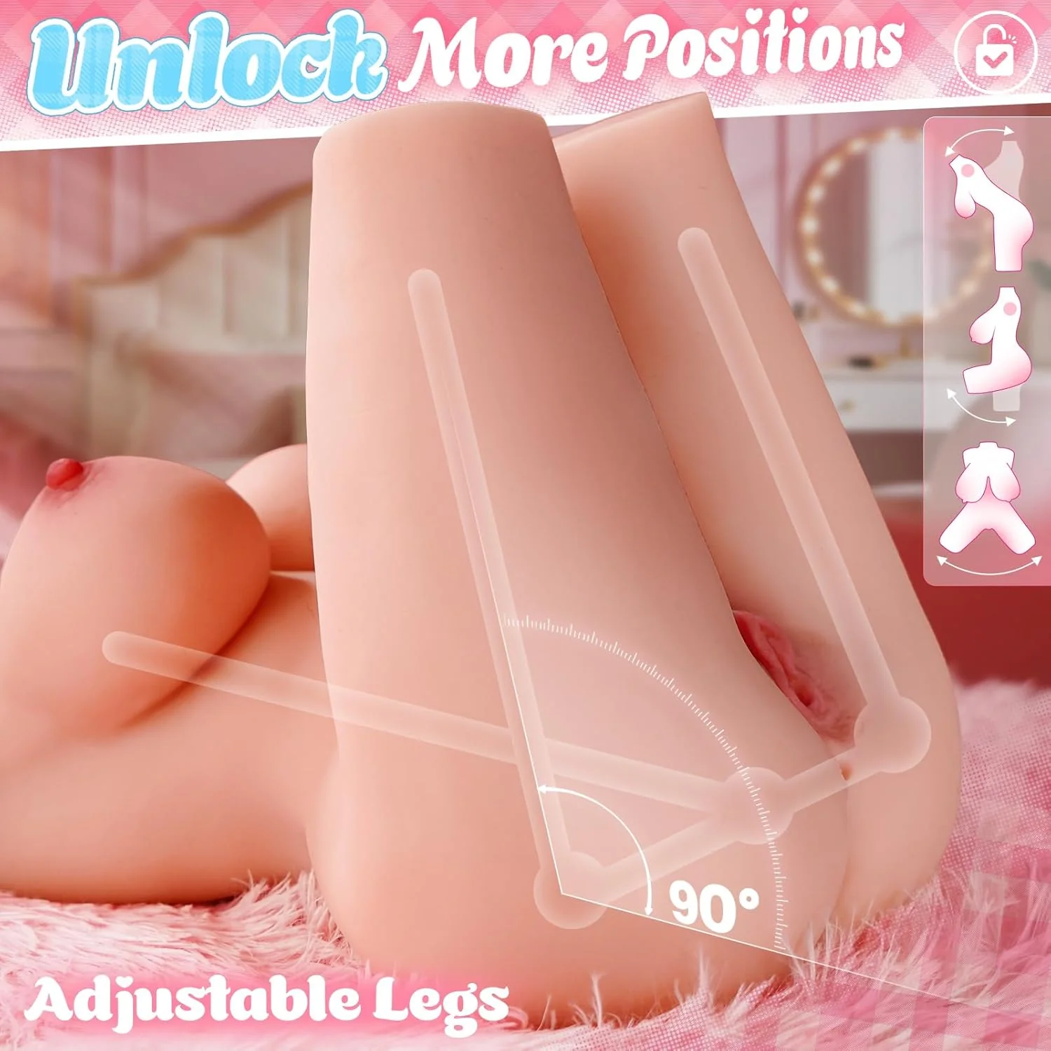 FormFlex Realistic Sex Doll Torso | Adjustable Skeleton Design - Image 4