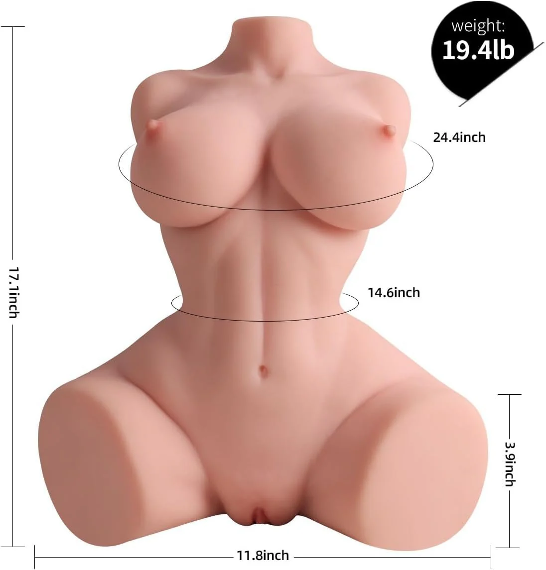 SculptFlex 3-in-1 Torso Sex Doll with Dual Channels - Image 4