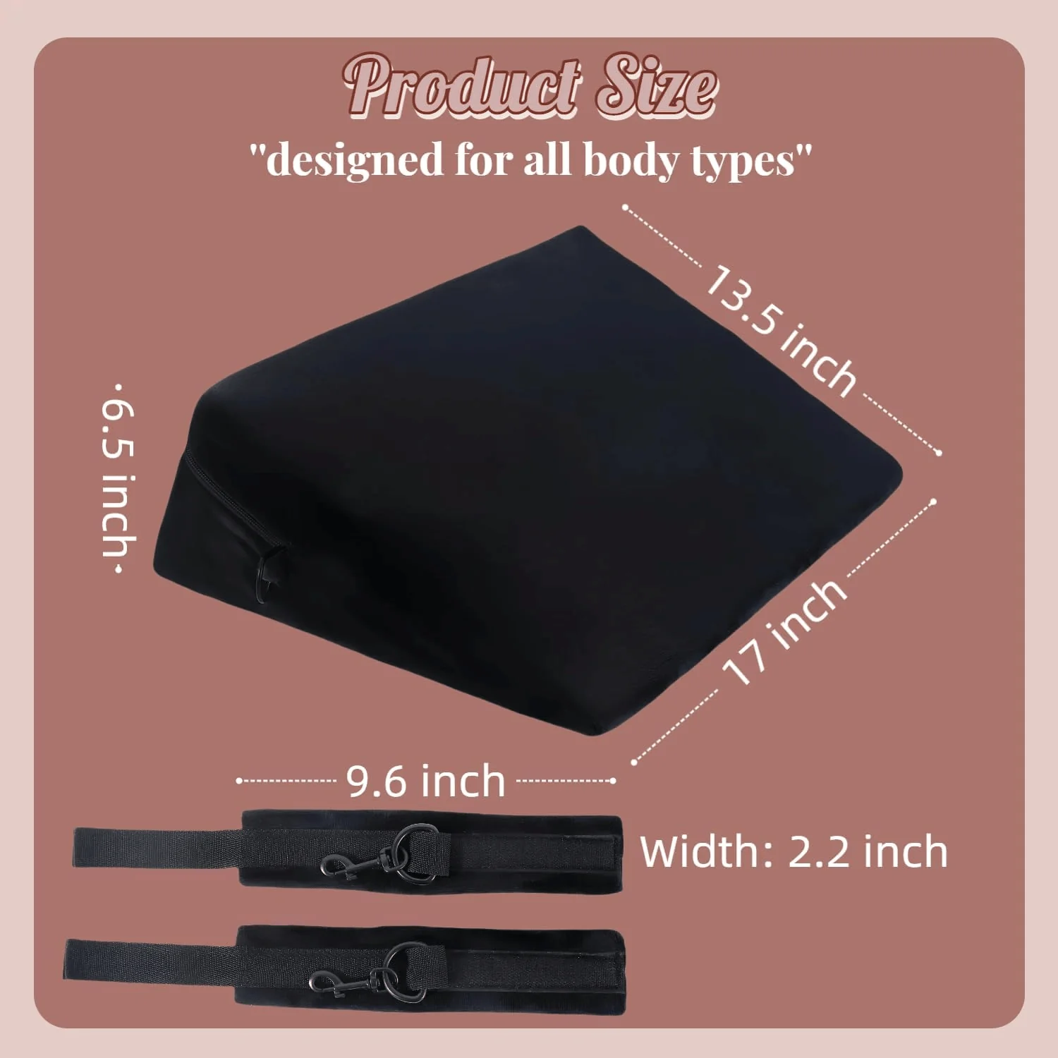 VelvaBond Foam Positioning Wedge Pillow with Handcuffs Support - Image 6