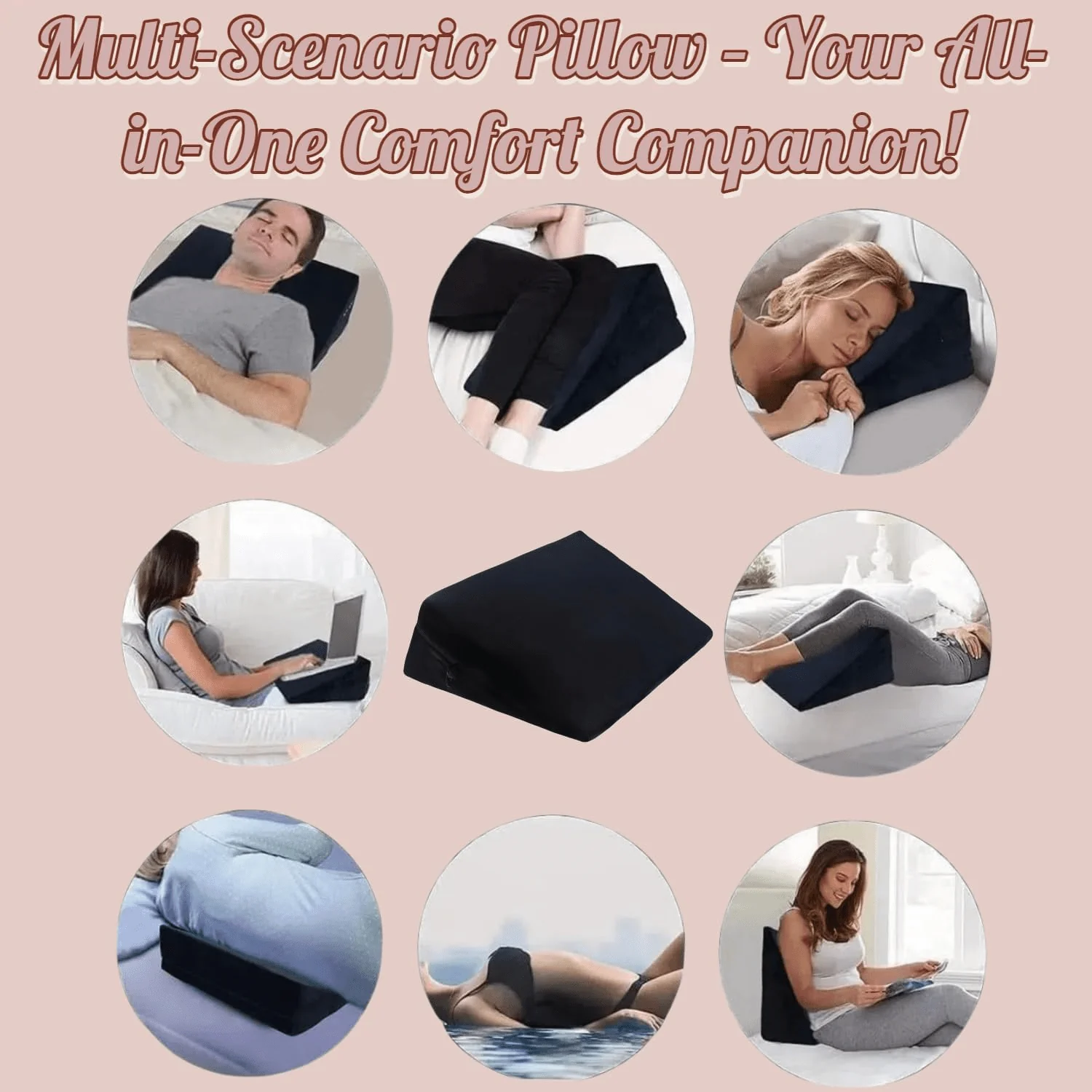 VelvaBond Foam Positioning Wedge Pillow with Handcuffs Support - Image 8