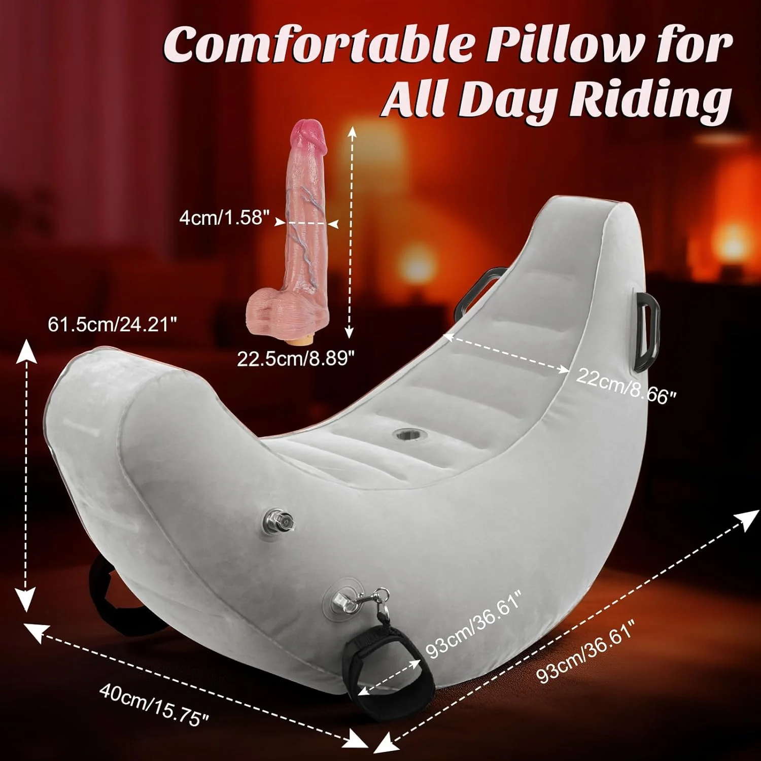RideCore Inflatable Motion Sex Pillow with Vibrating Dildo - Image 6
