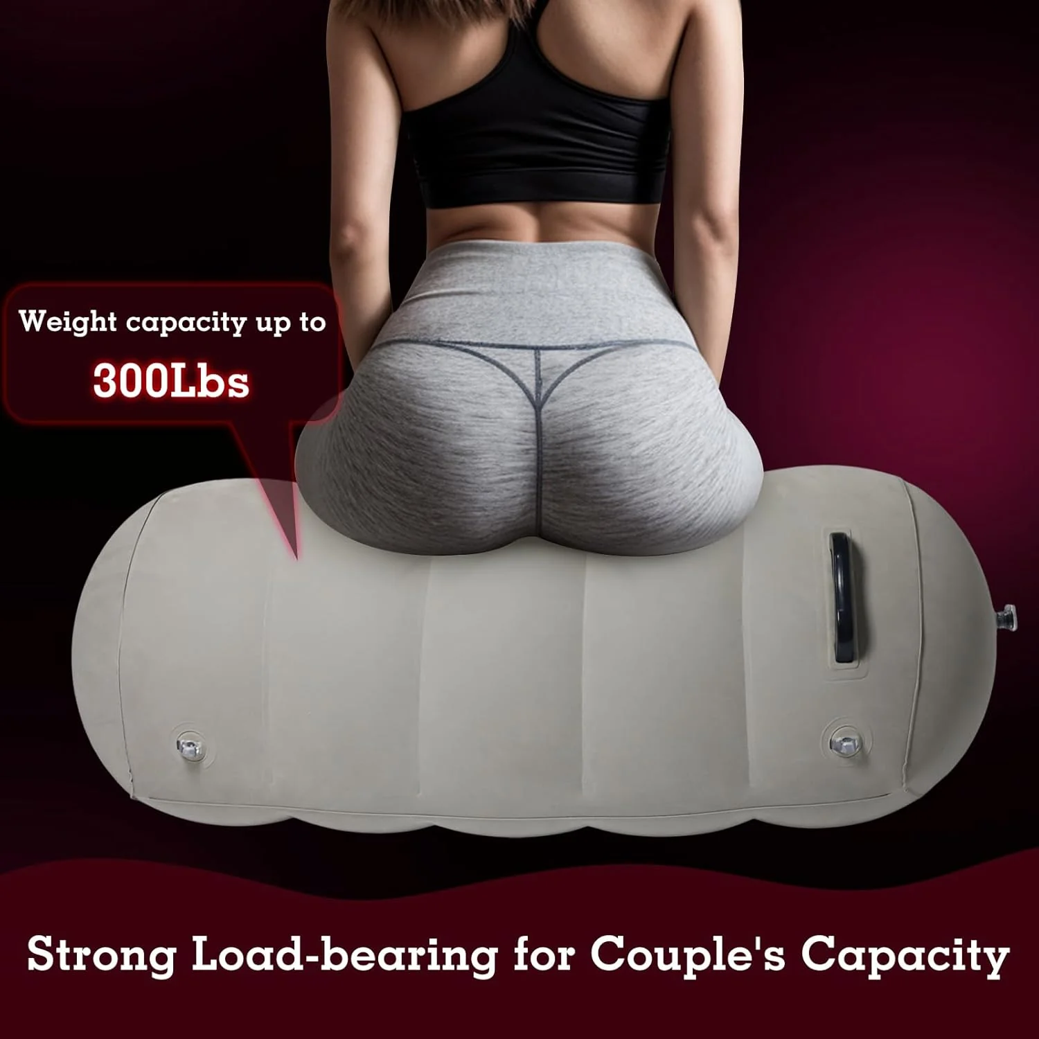 AirBond Inflatable BDSM Pillow with Restraints & Toy Mount - Image 6
