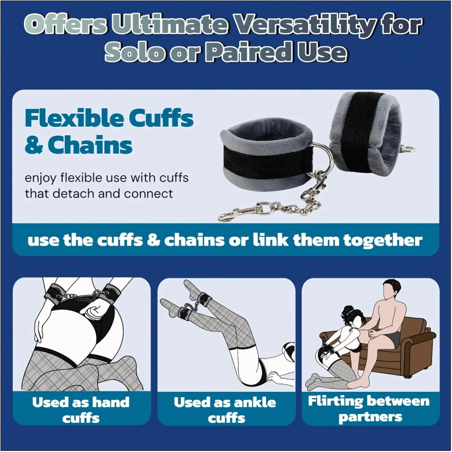 StealthBond Foam Sex Pillow with Handcuffs Support Set - Image 3