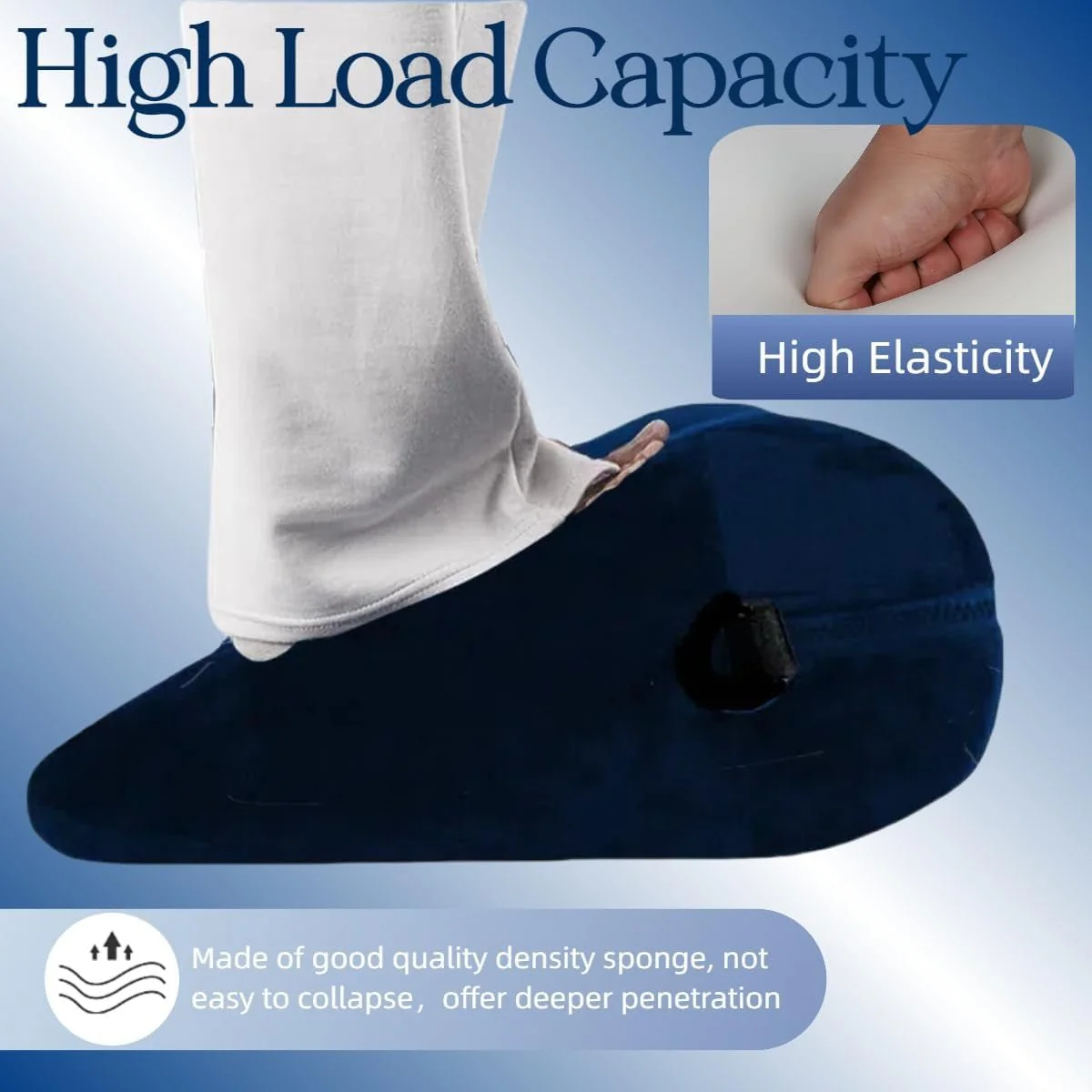 AzureBond Blue Foam Positioning Wedge Pillow with Handcuffs - Image 5