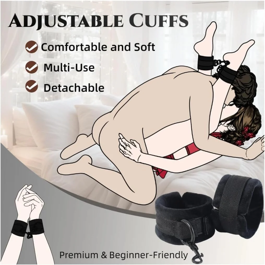 CoreBond Foam Positioning Wedge Pillow with Handcuffs Set - Image 6