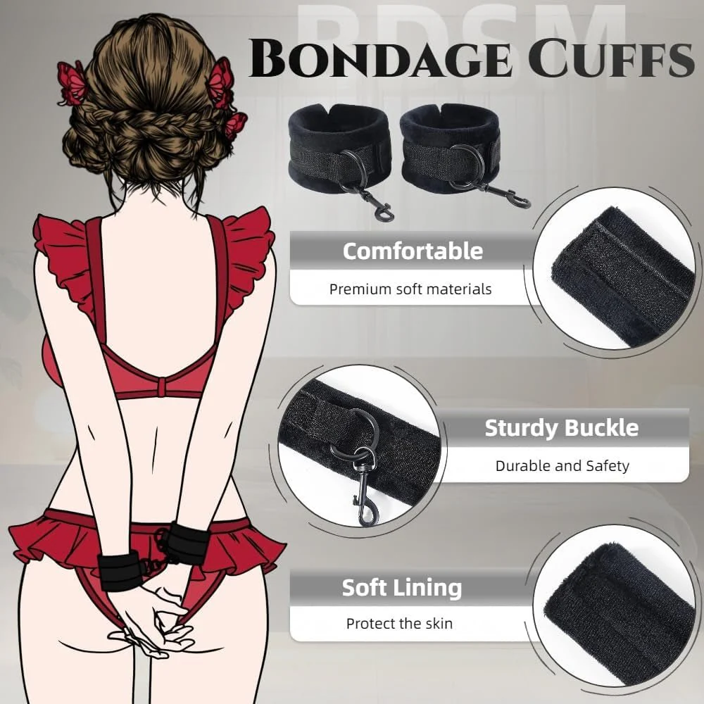 CoreBond Foam Positioning Wedge Pillow with Handcuffs Set - Image 7