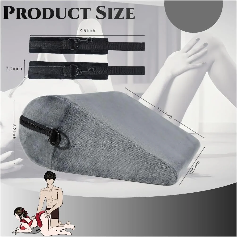 CoreBond Foam Positioning Wedge Pillow with Handcuffs Set - Image 8