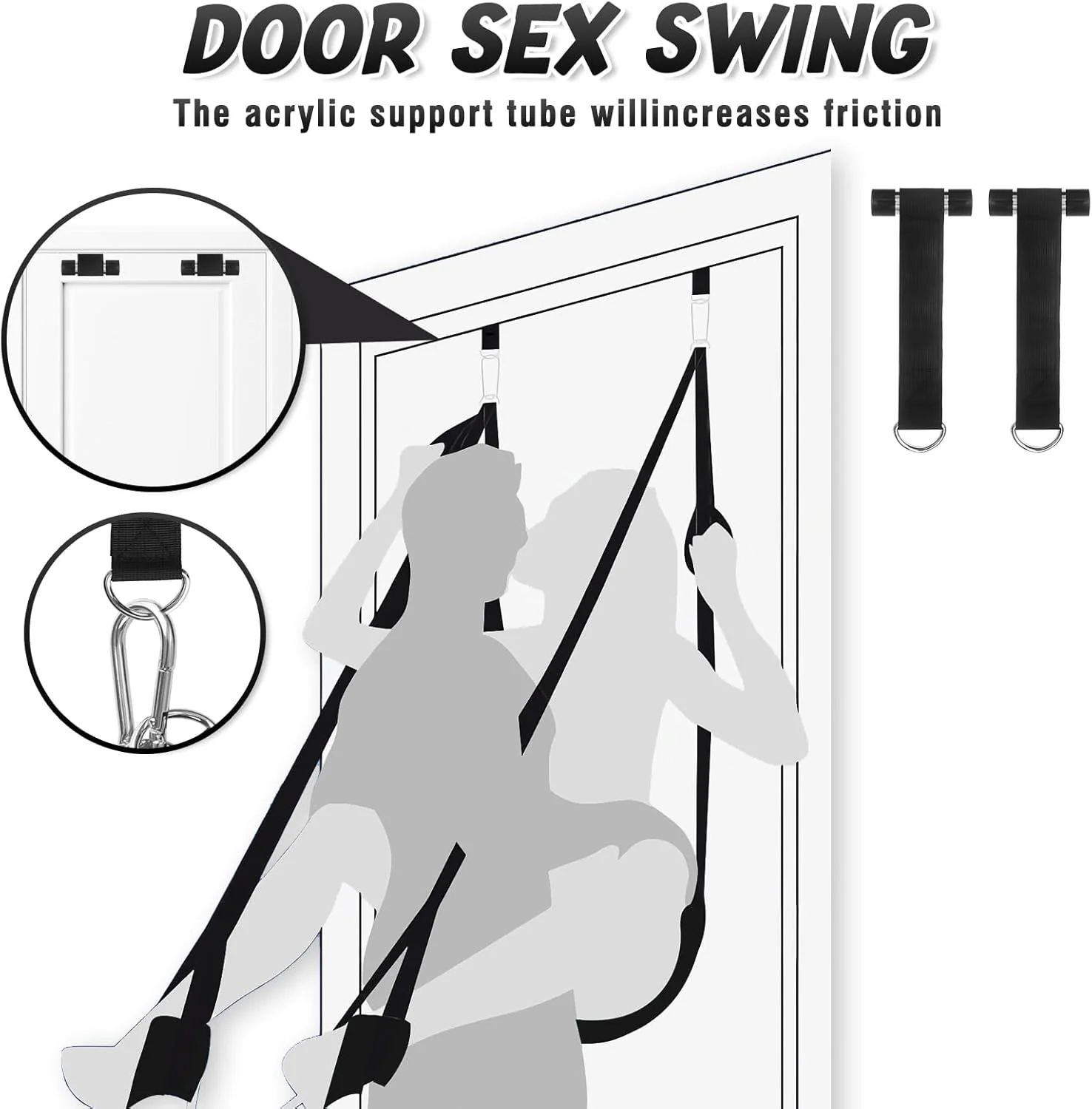 VelvetLift Door Sex Swing with Cushions & Armrests - Image 4