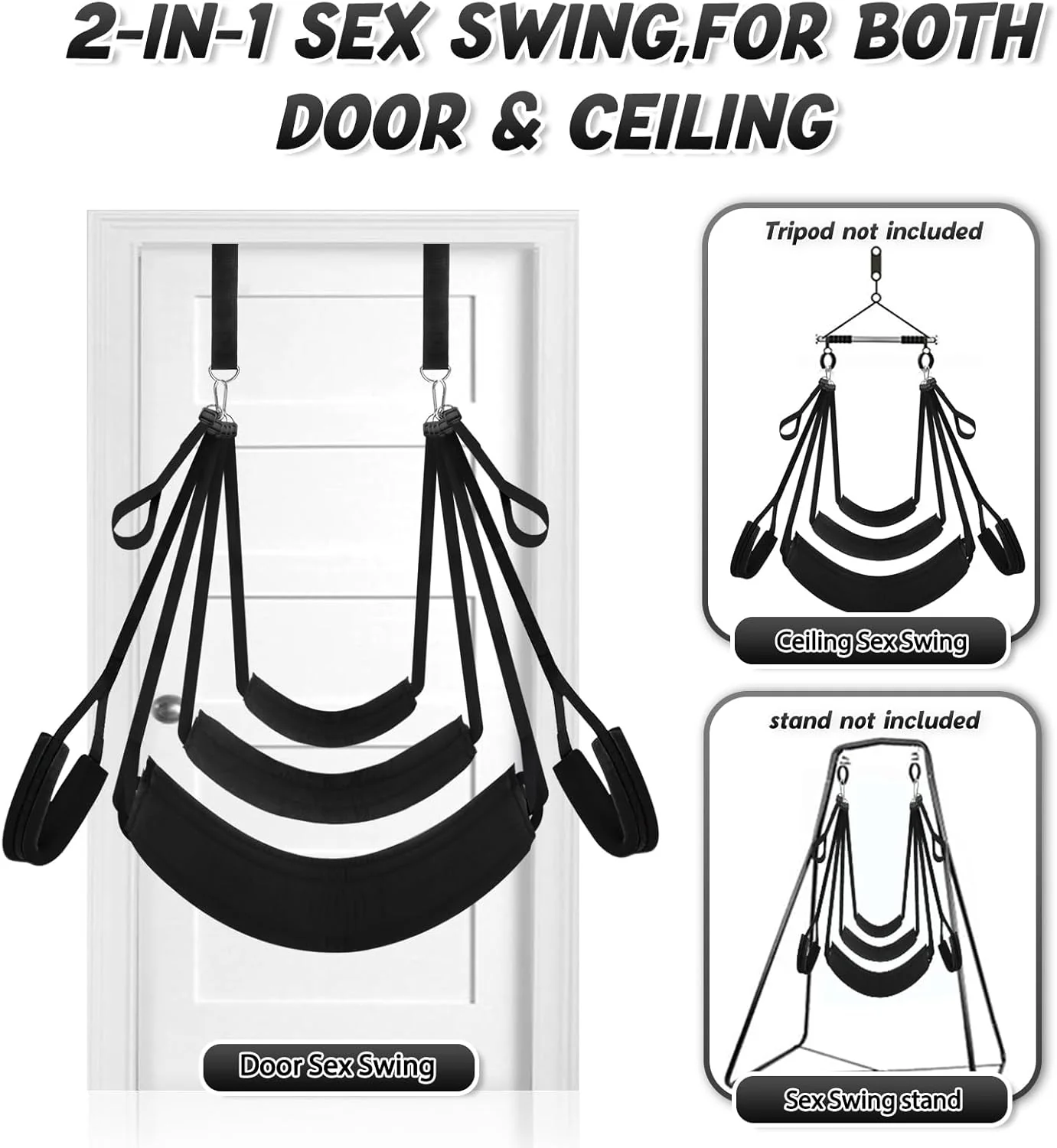 VelvetLift Door Sex Swing with Cushions & Armrests - Image 5