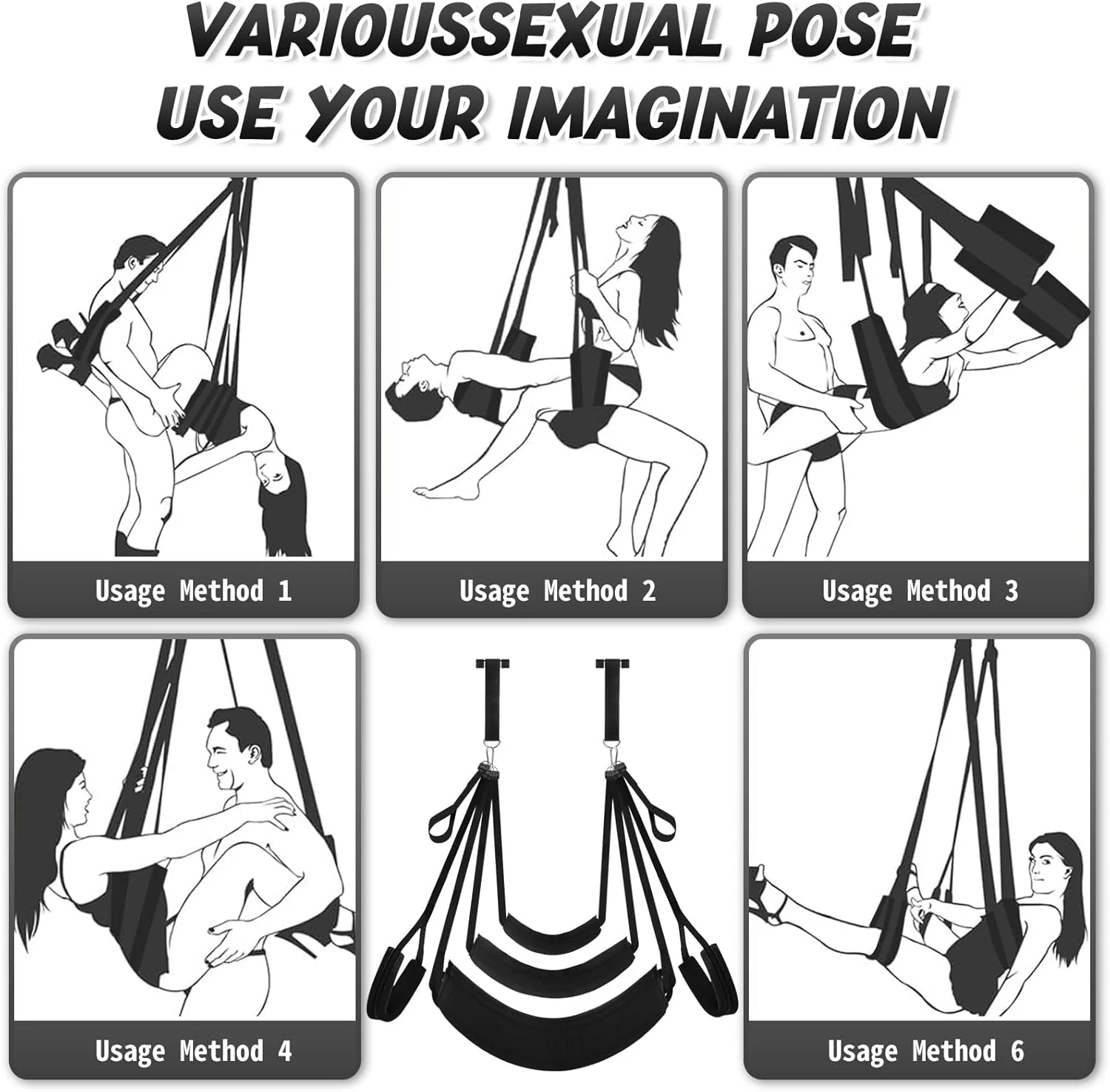 VelvetLift Door Sex Swing with Cushions & Armrests - Image 7